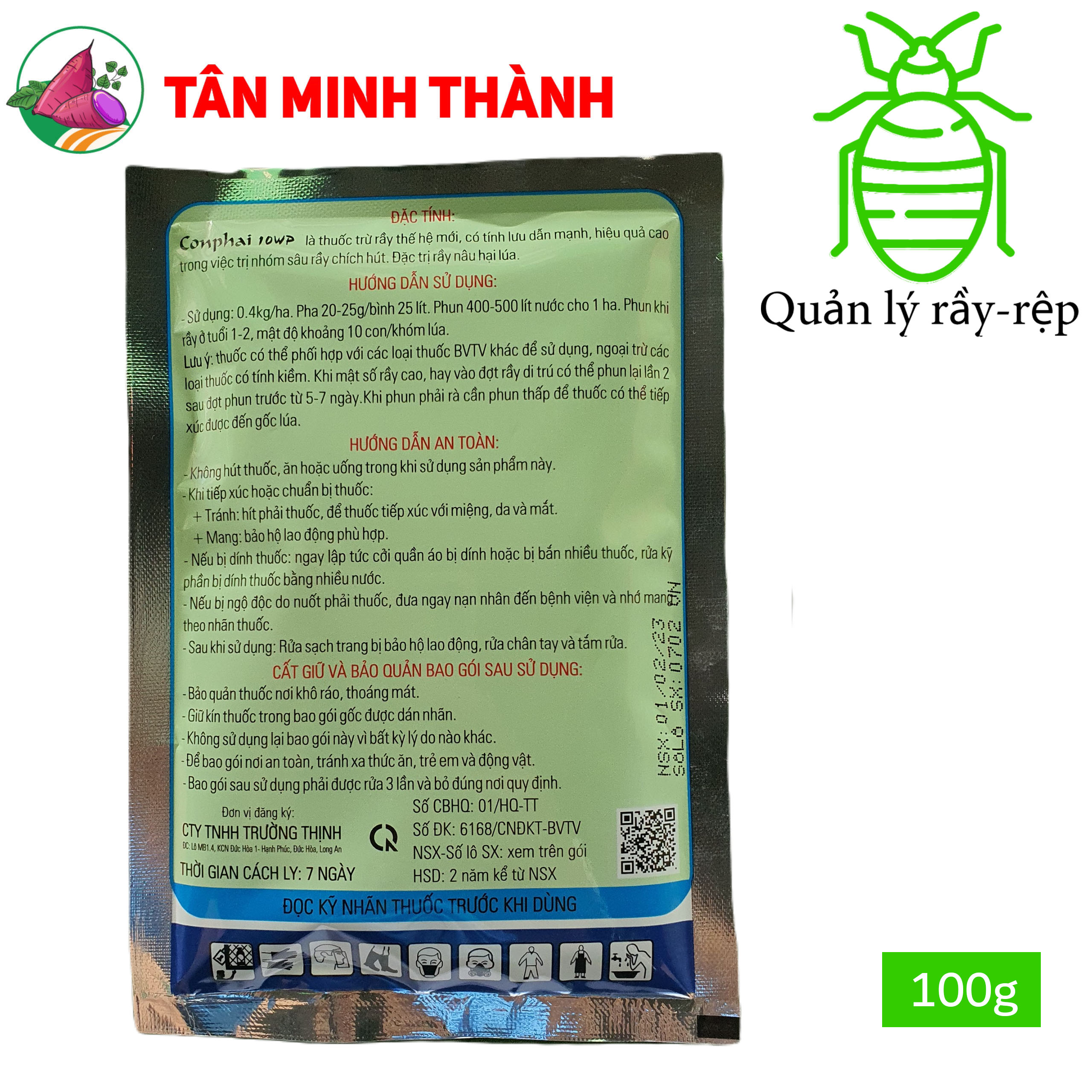 Conphai 10WP - Thuốc đặc trị rầy nâu, rầy lưng trắng, rầy xanh, rầy mềm, rệp muội