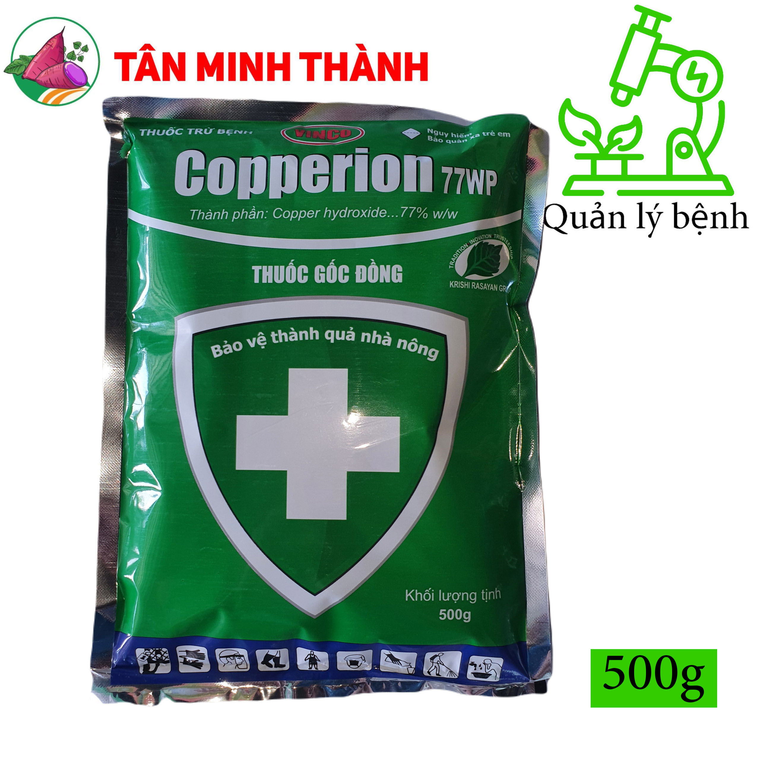 Copperion 77WP - Thuốc gốc đồng trừ bệnh thán thư, đốm lá, thối trái, ghẻ trái, mốc sương, tảo đỏ