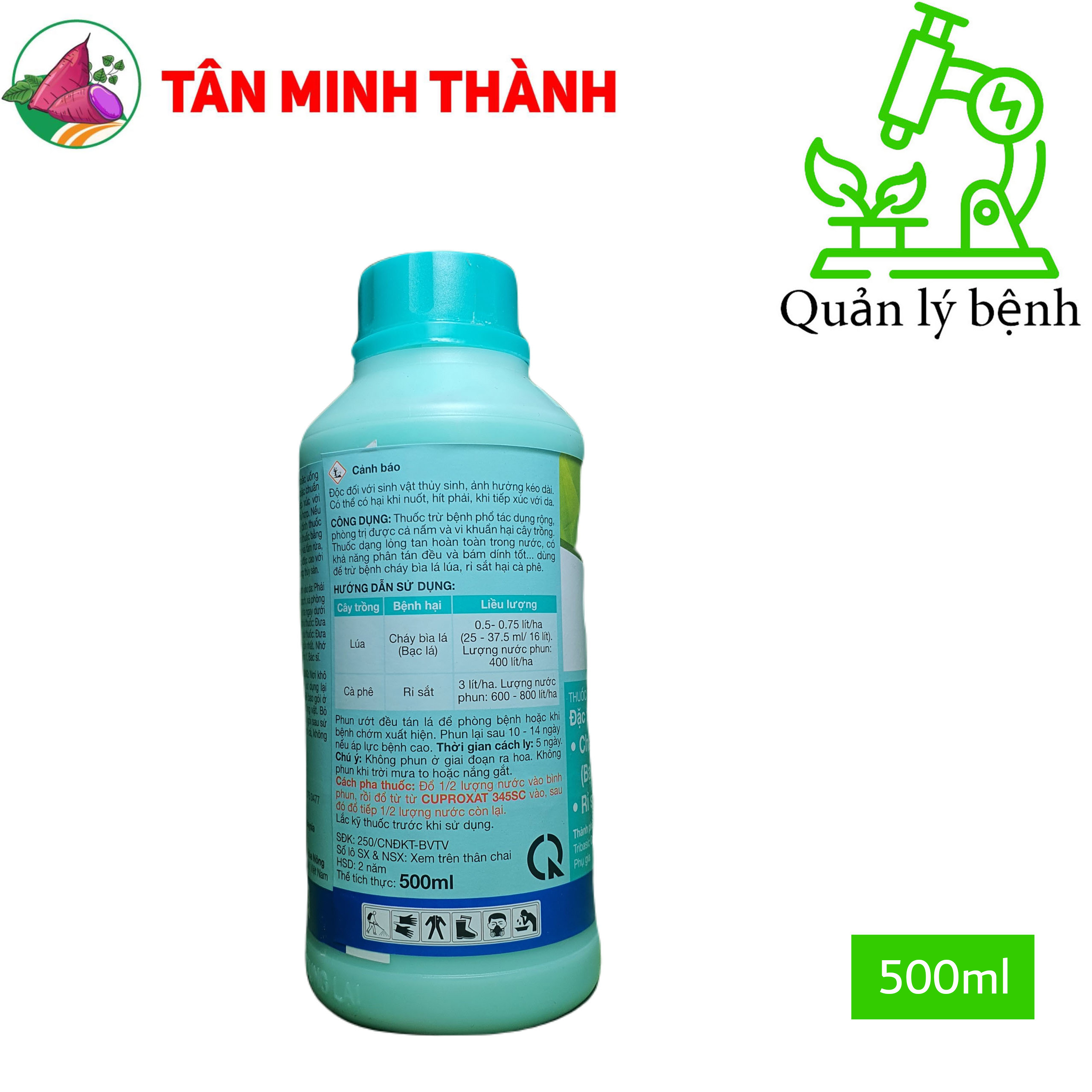 Cuproxat ADC 345SC - Thuốc đặc trị bệnh vàng lá, bạc lá trên lúa và rỉ sắt trên cà phê