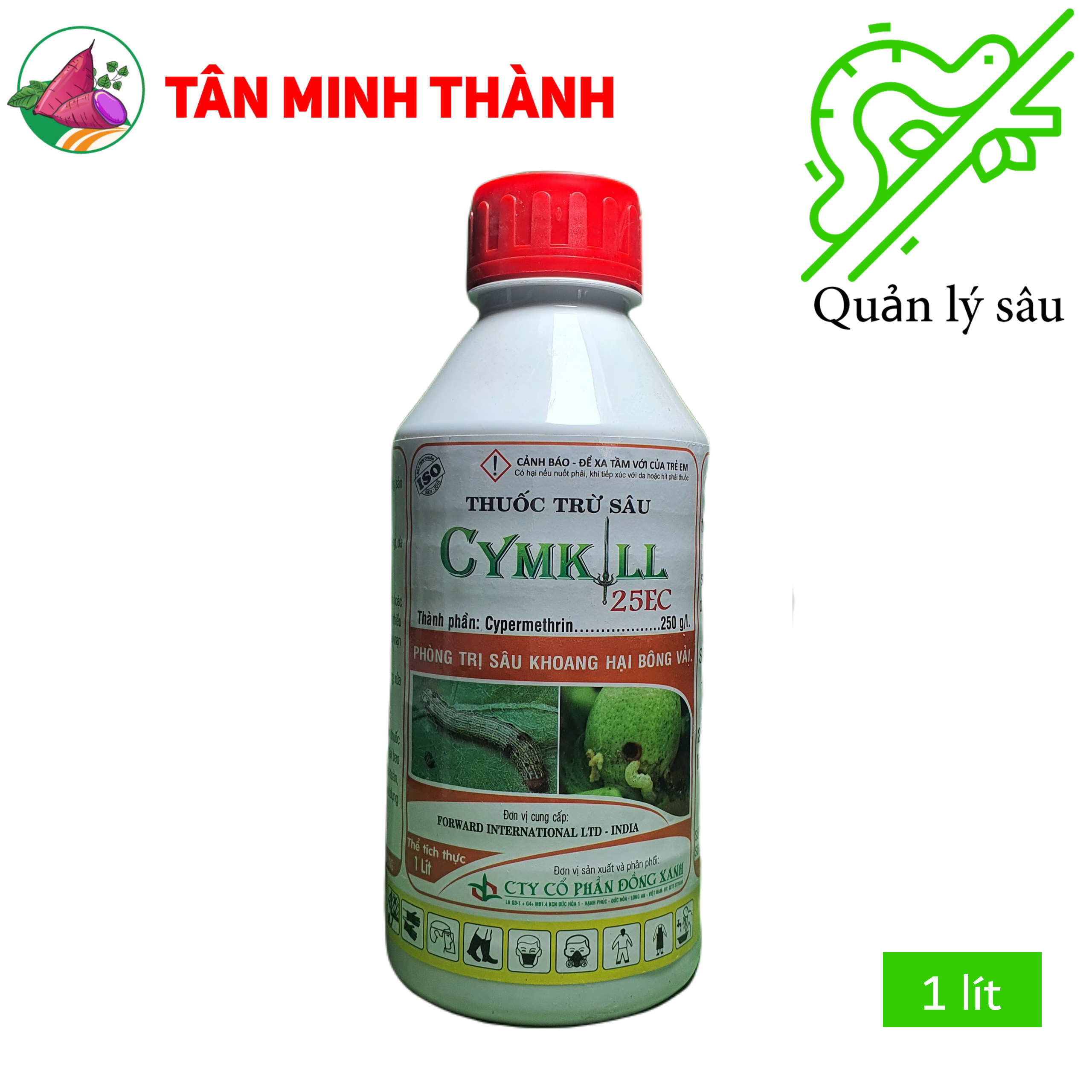 Cymkill 25EC - Thuốc trừ sâu khoang, sùng khoai lang, bọ hà, sâu cuốn lá, sâu ăn tạp, sâu đục trái, sâu tơ, sâu xanh da láng
