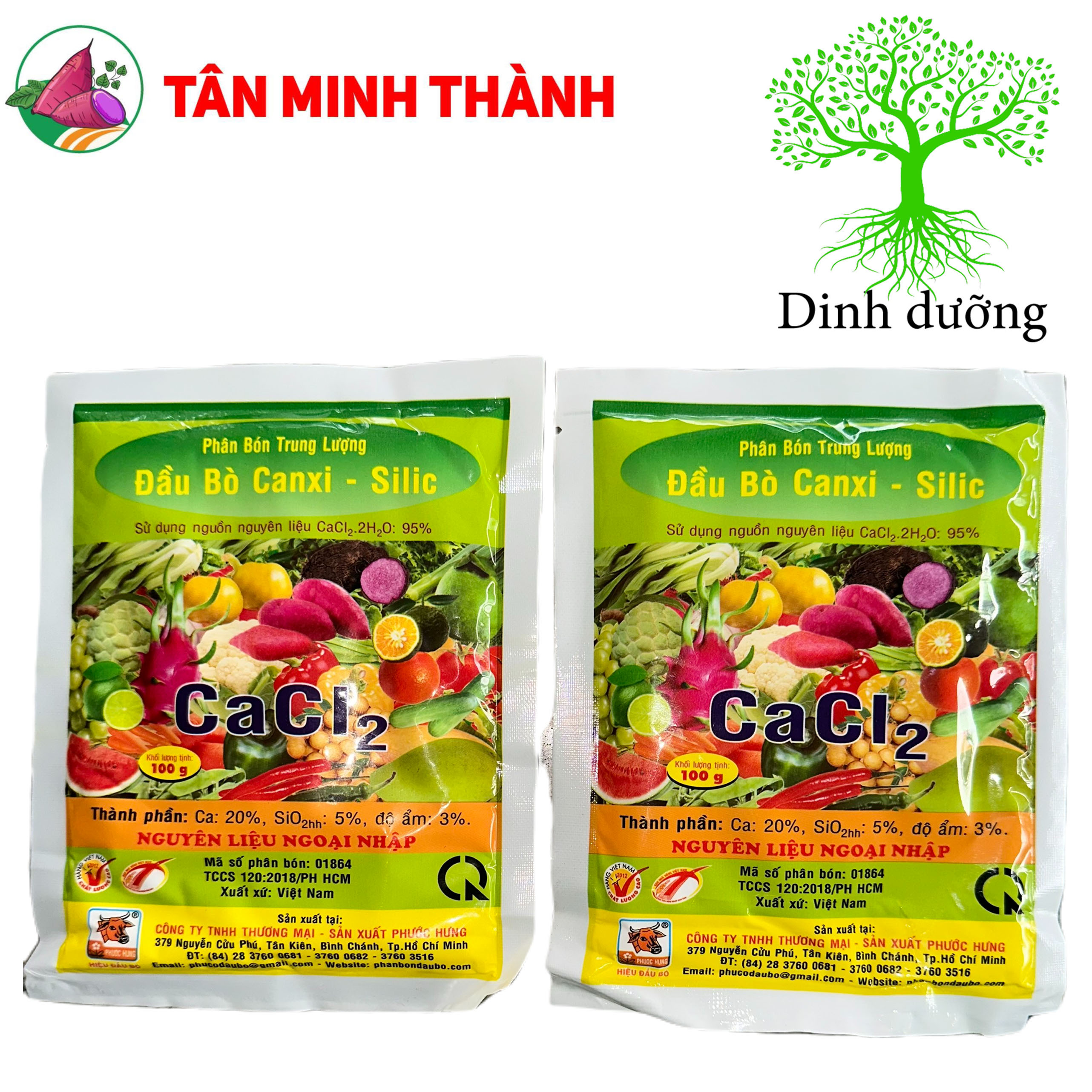 Đầu bò Canxi Silic Cacl2 - Thuốc chống rụng hoa, nứt trái, tăng đậu trái