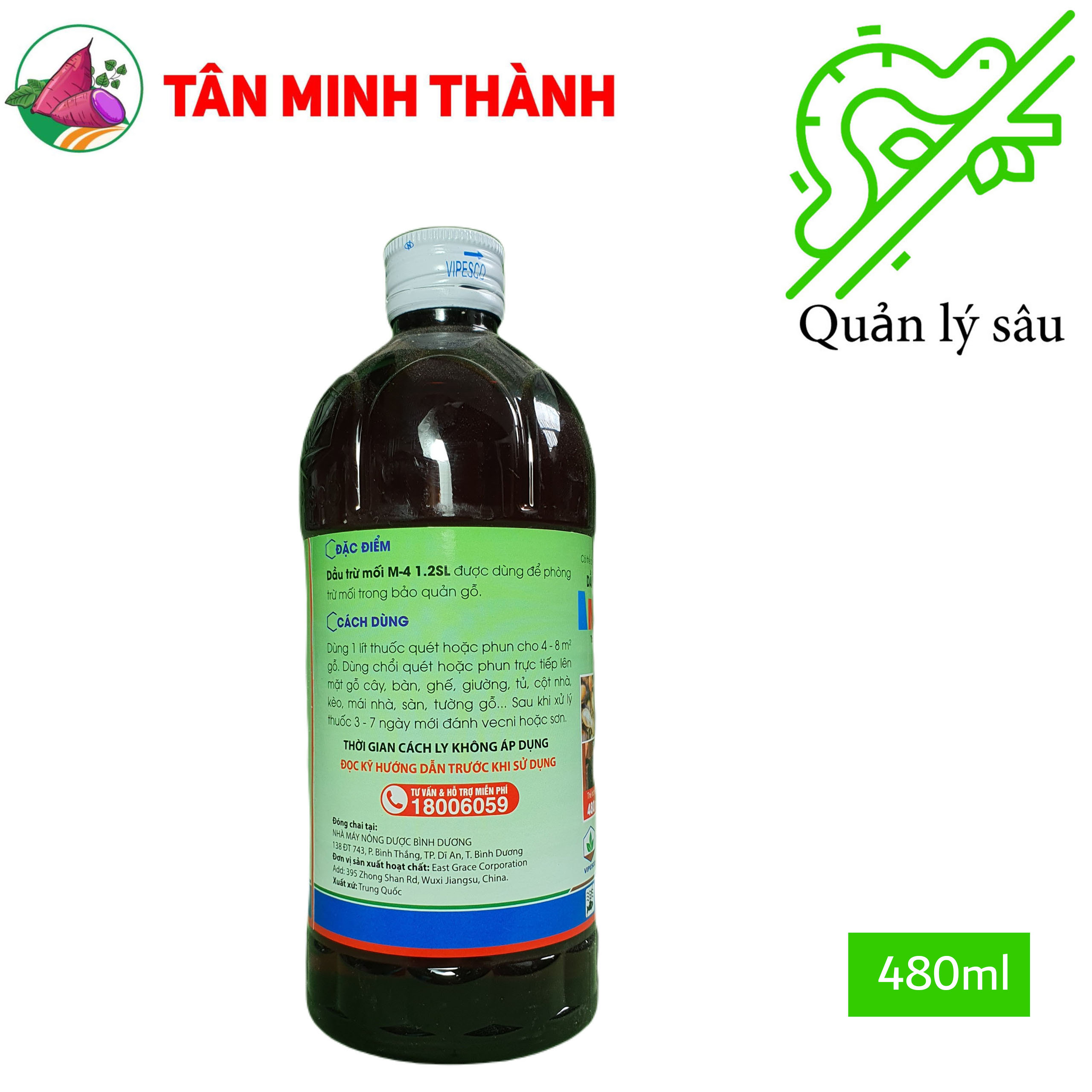 Dầu mối M4 Vipesco 1.2SL - Thuốc trừ mối trong bảo quản gỗ công nghiệp, gỗ cây lâu năm