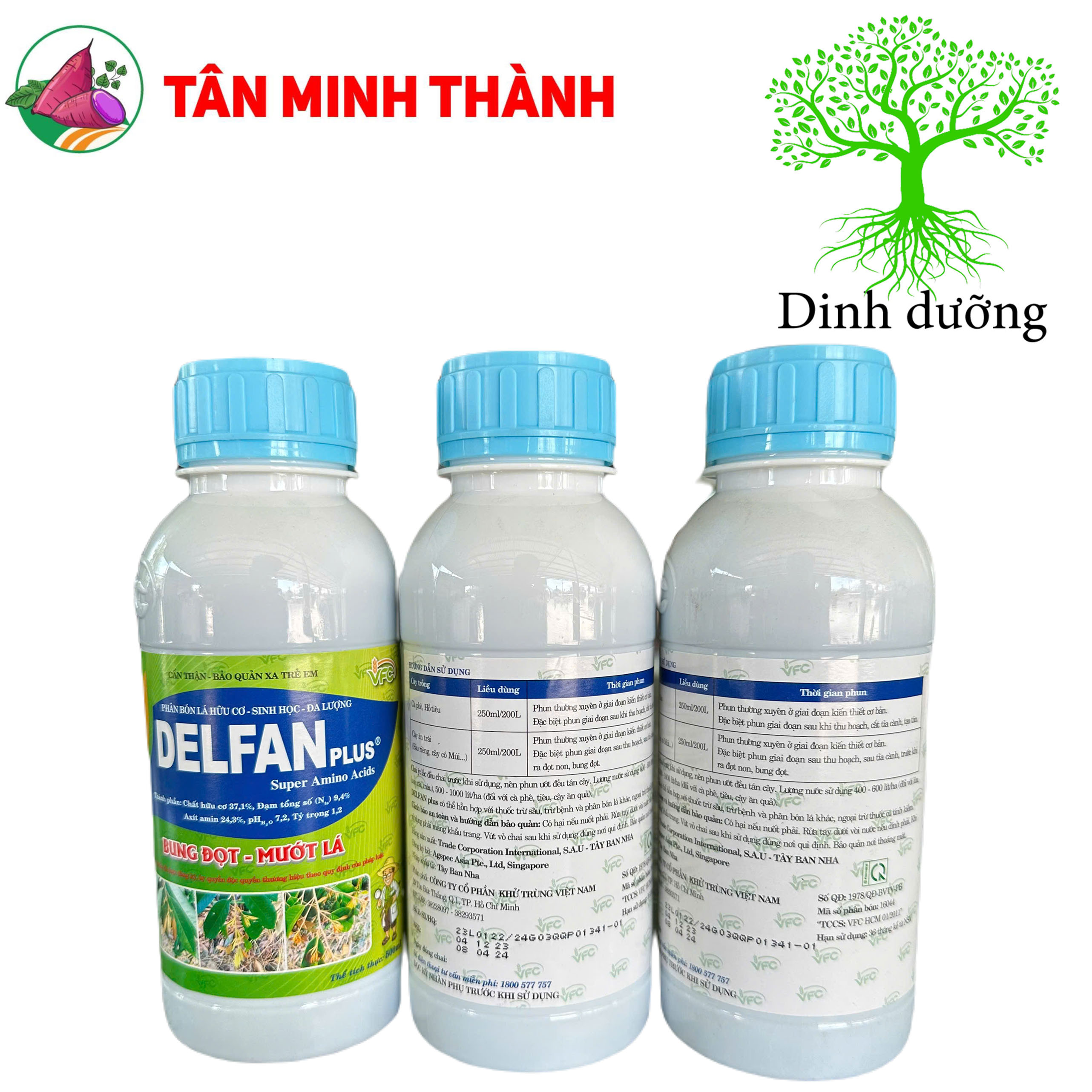 Delfan Plus Bung Đọt Mướt Lá Sầu Riêng - Phân hữu cơ sinh học