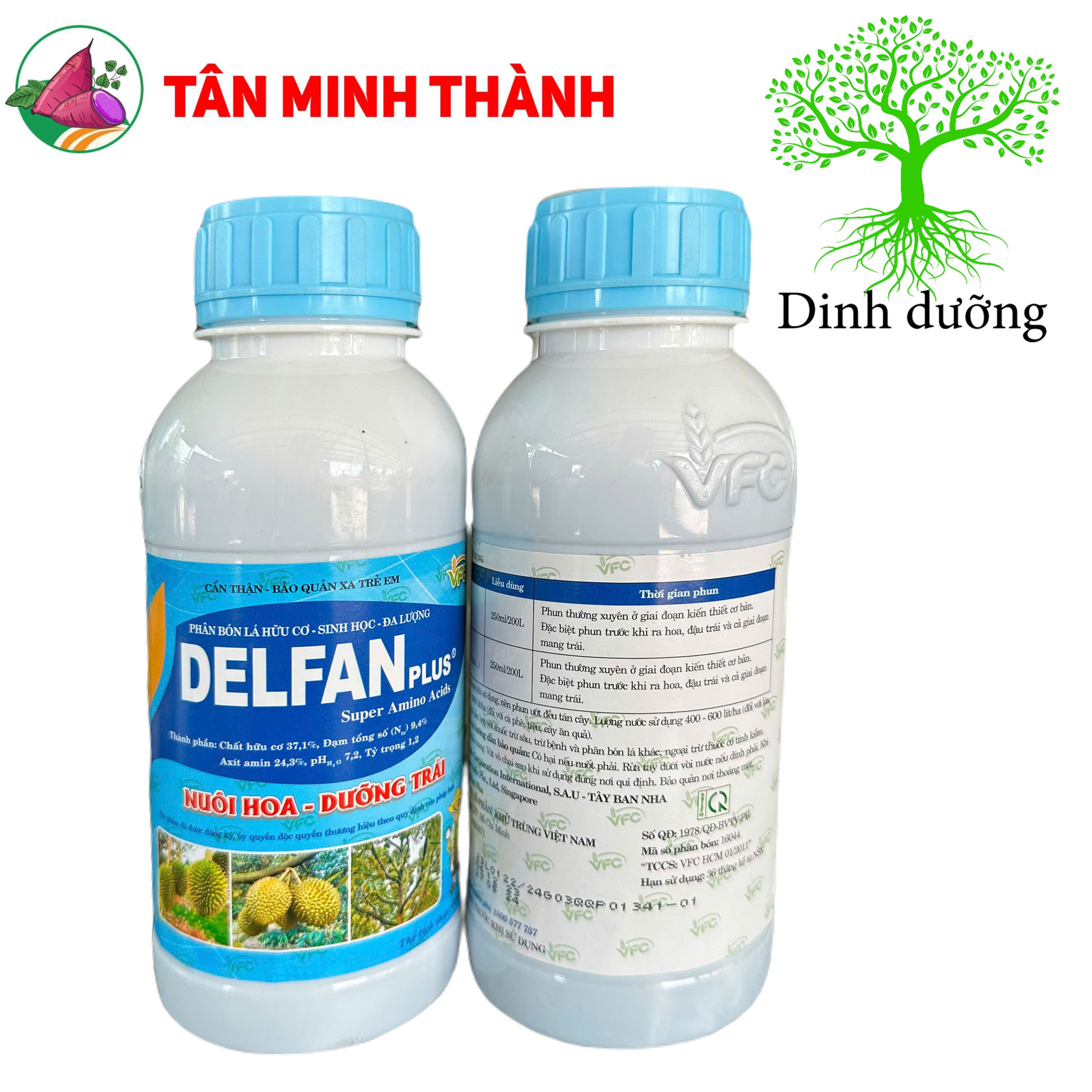 Delfan Plus Nuôi Hoa Dưỡng Trái Sầu Riêng - Phân hữu cơ sinh học