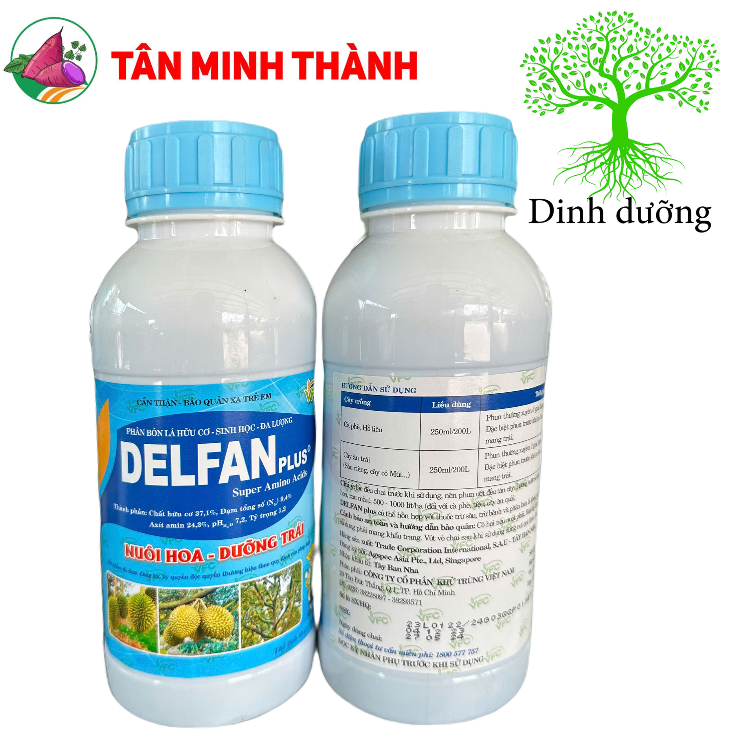Delfan Plus Nuôi Hoa Dưỡng Trái Sầu Riêng - Phân hữu cơ sinh học