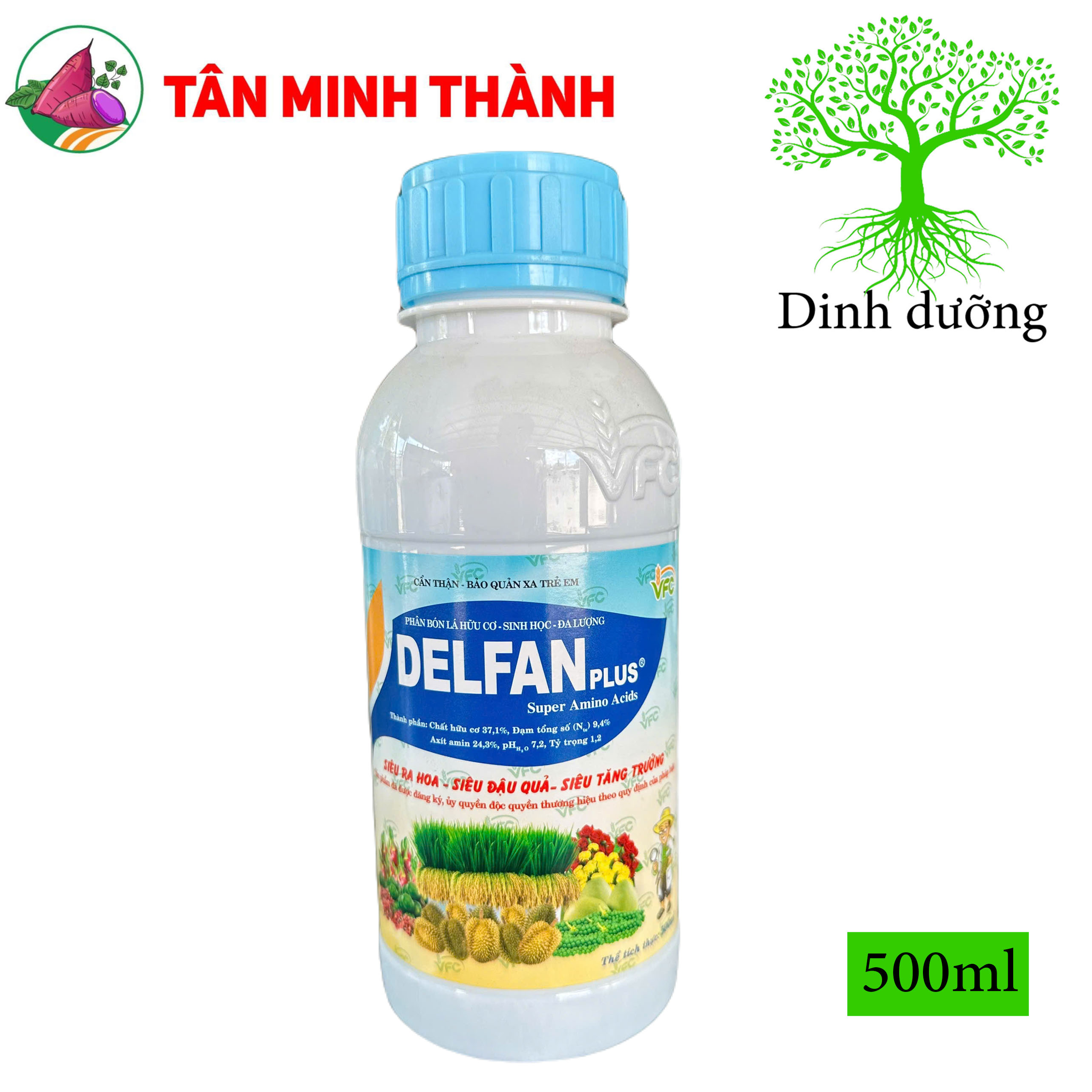 Delfan Plus - Phân hữu cơ sinh học giúp ra hoa, đậu quả, lớn trái