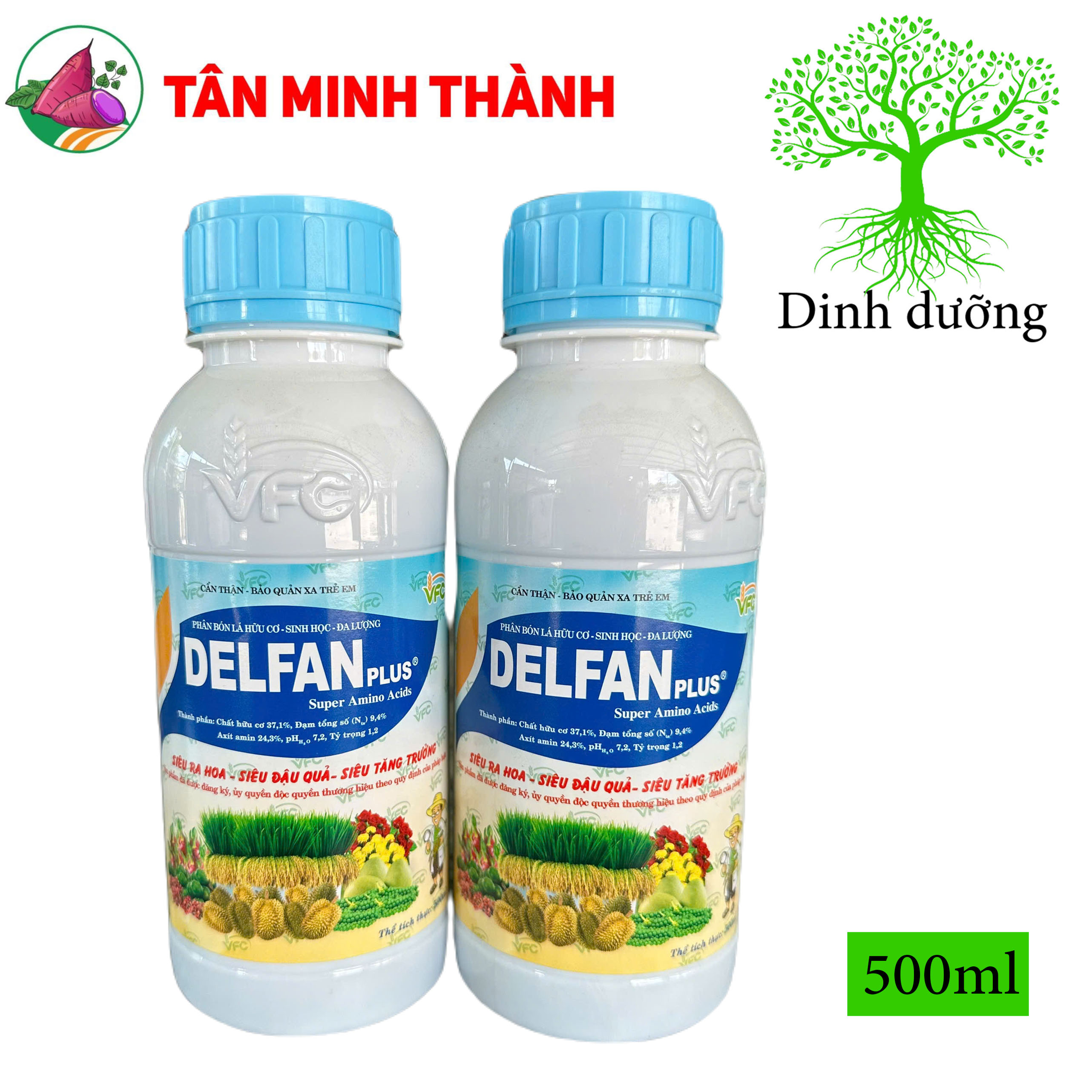 Delfan Plus - Phân hữu cơ sinh học giúp ra hoa, đậu quả, lớn trái