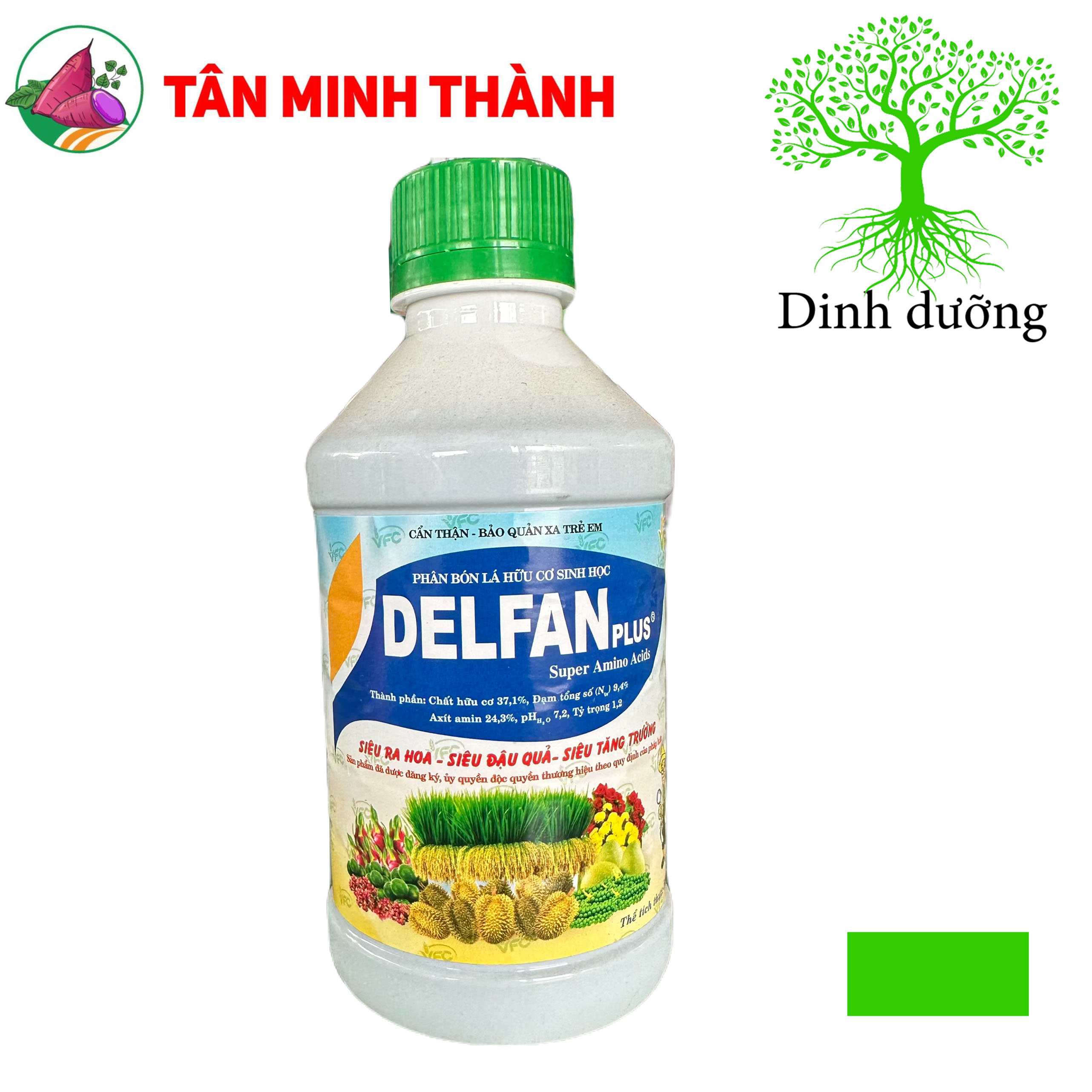 Delfan Plus - Phân hữu cơ sinh học giúp ra hoa, đậu quả, lớn trái