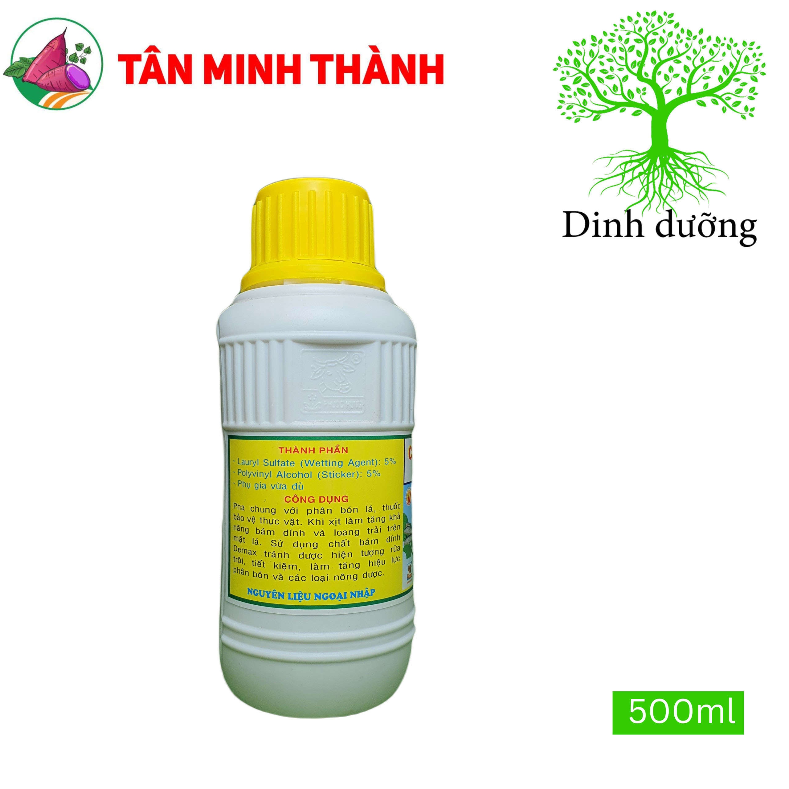 Demax Đầu Bò - Chất trợ lực, bám dính, loang trãi, thấm sâu, trách rửa trôi, tăng hiệu quả quản lý