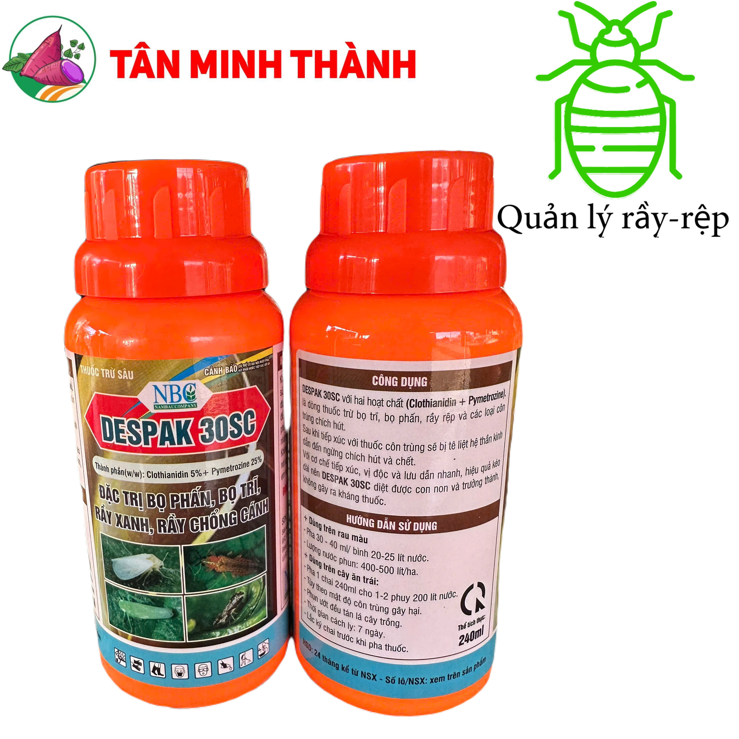 Despak 30SC - Thuốc đặc trị rầy phấn trắng, bọ trĩ, rầy xanh, rầy chổng cánh