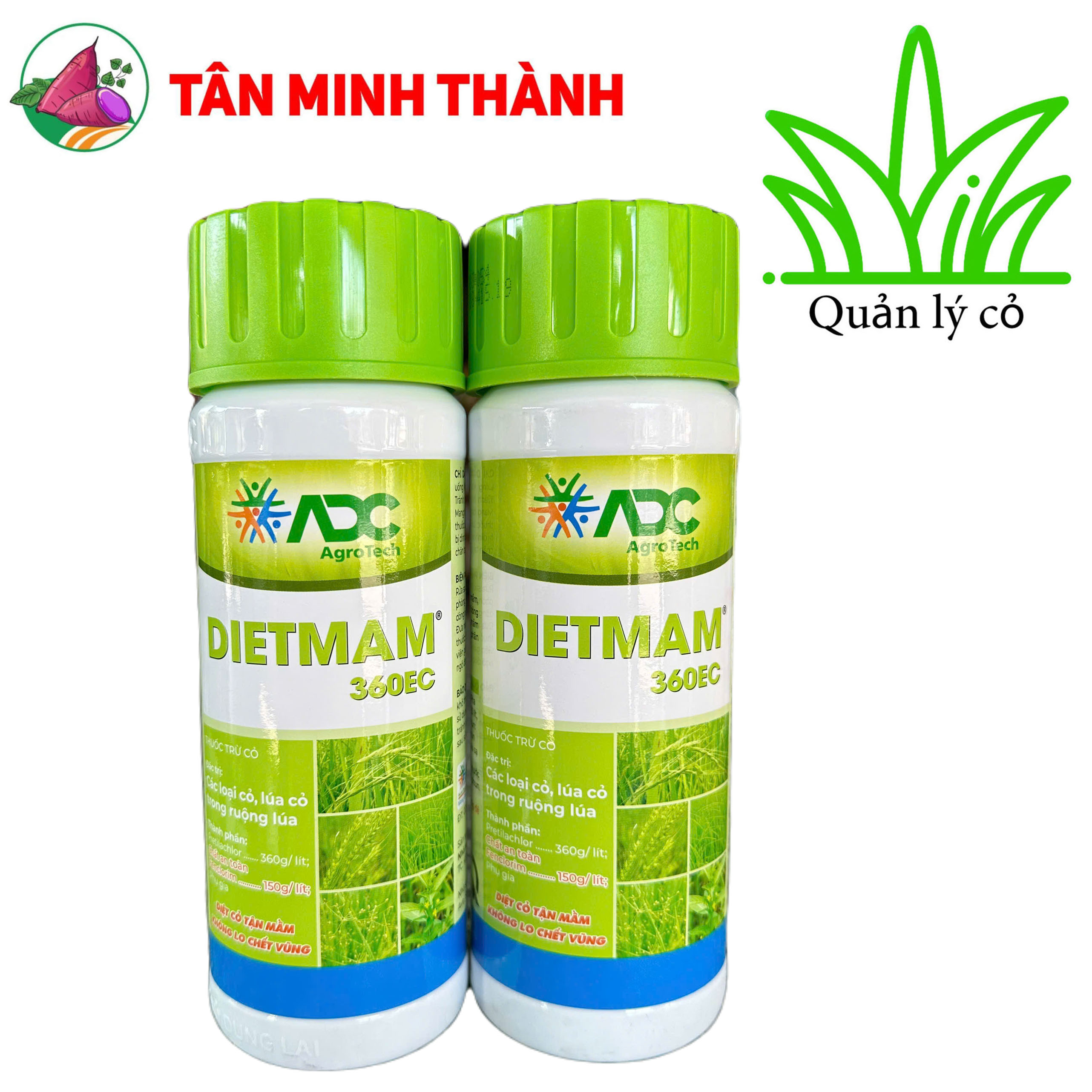 Diet Mam 360EC - ADC Thốc trừ cỏ diệt mầm, đặc trị lúa lộn, cỏ chác lác, cỏ lồng vực, cỏ đuôi phụng