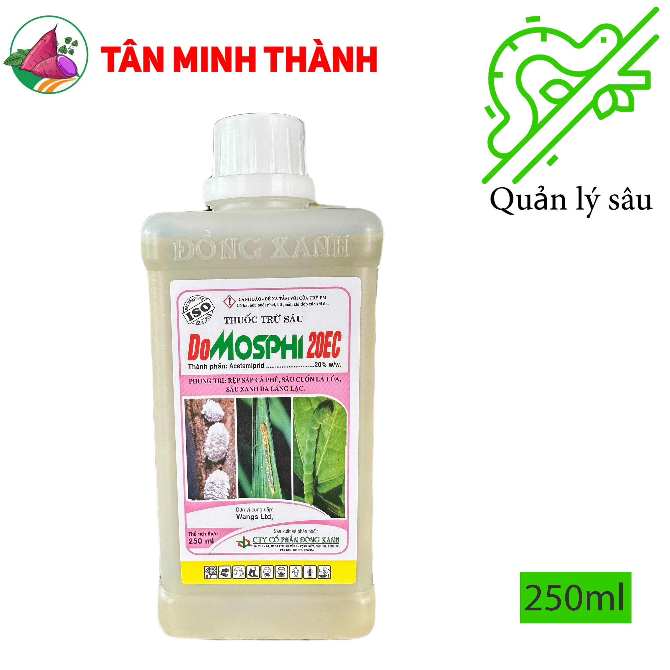 Domosphi 20EC - Thuốc đặc trị rệp sáp, sâu cuốn lá, sâu xanh da láng