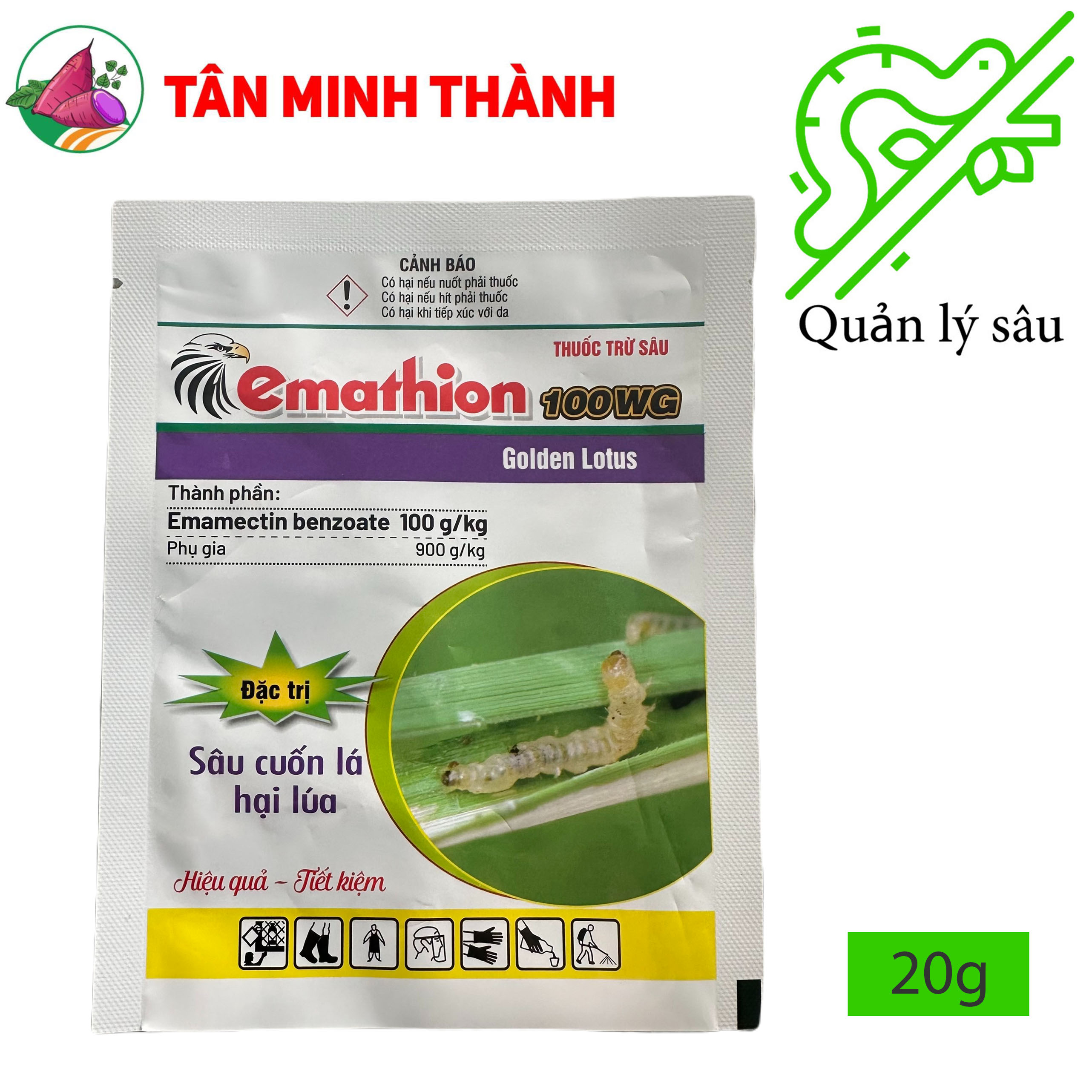 Emathion 100WG - Thuốc đặc trị bọ trĩ, sâu ăn lá, nhện đỏ