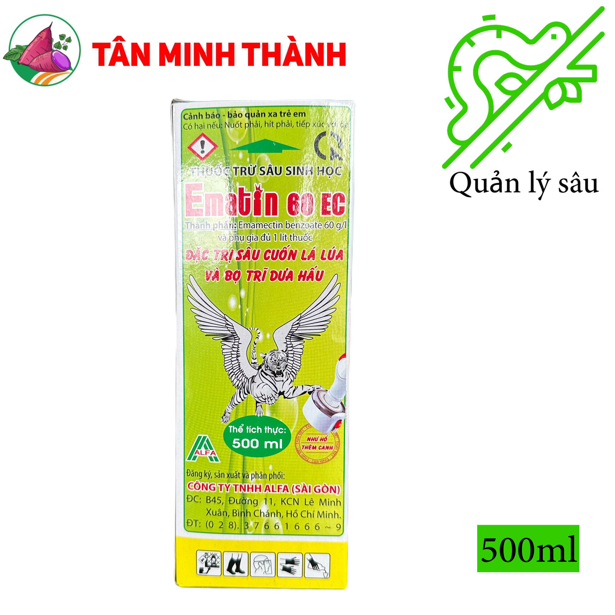 Ematin 60EC - Thuốc đặc trị sâu cuốn lá, bọ trĩ