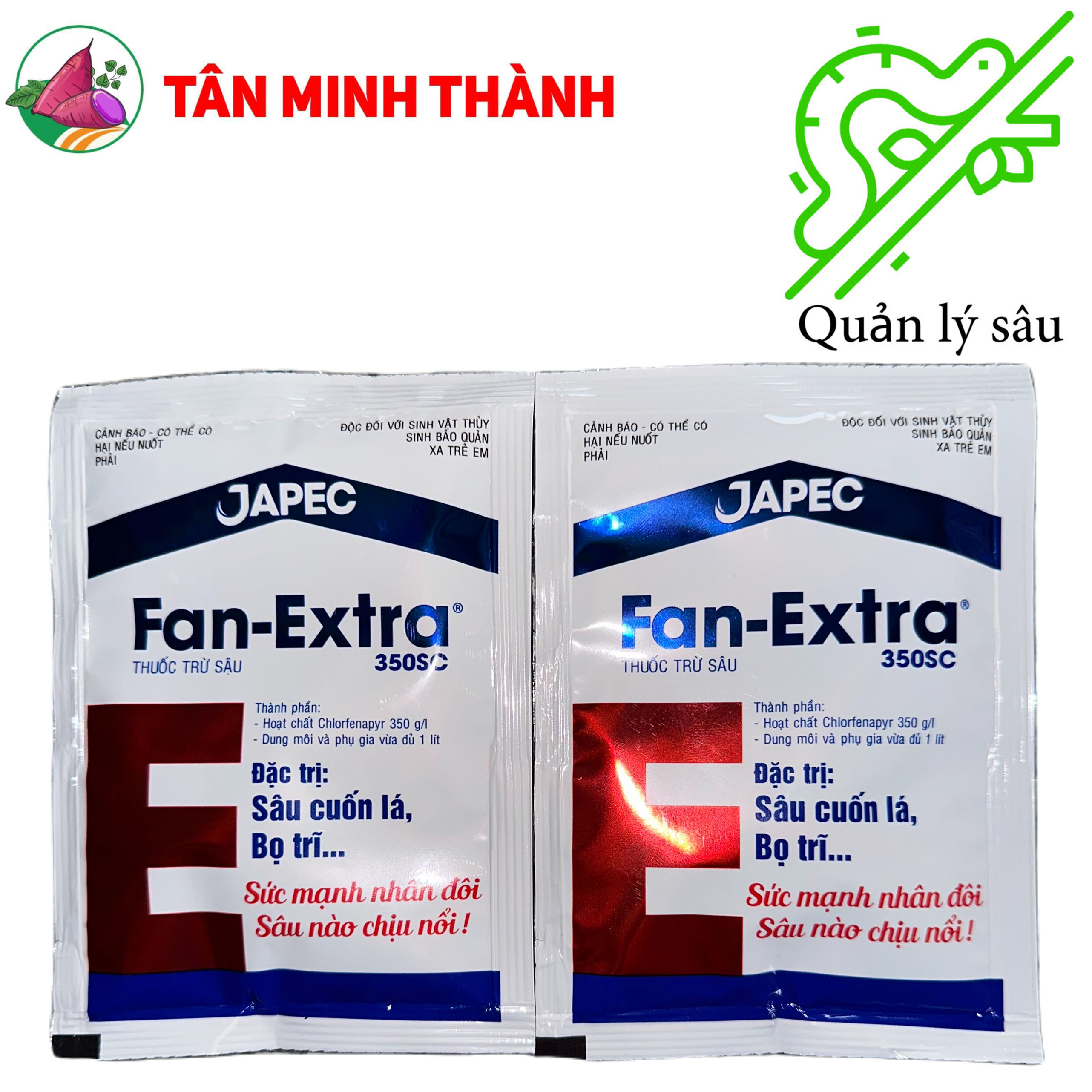 Fan Extra 350sc - Thuốc đặc trị sâu cuốn lá lúa, nhện gié, bọ trĩ, bù lạch, sâu phao