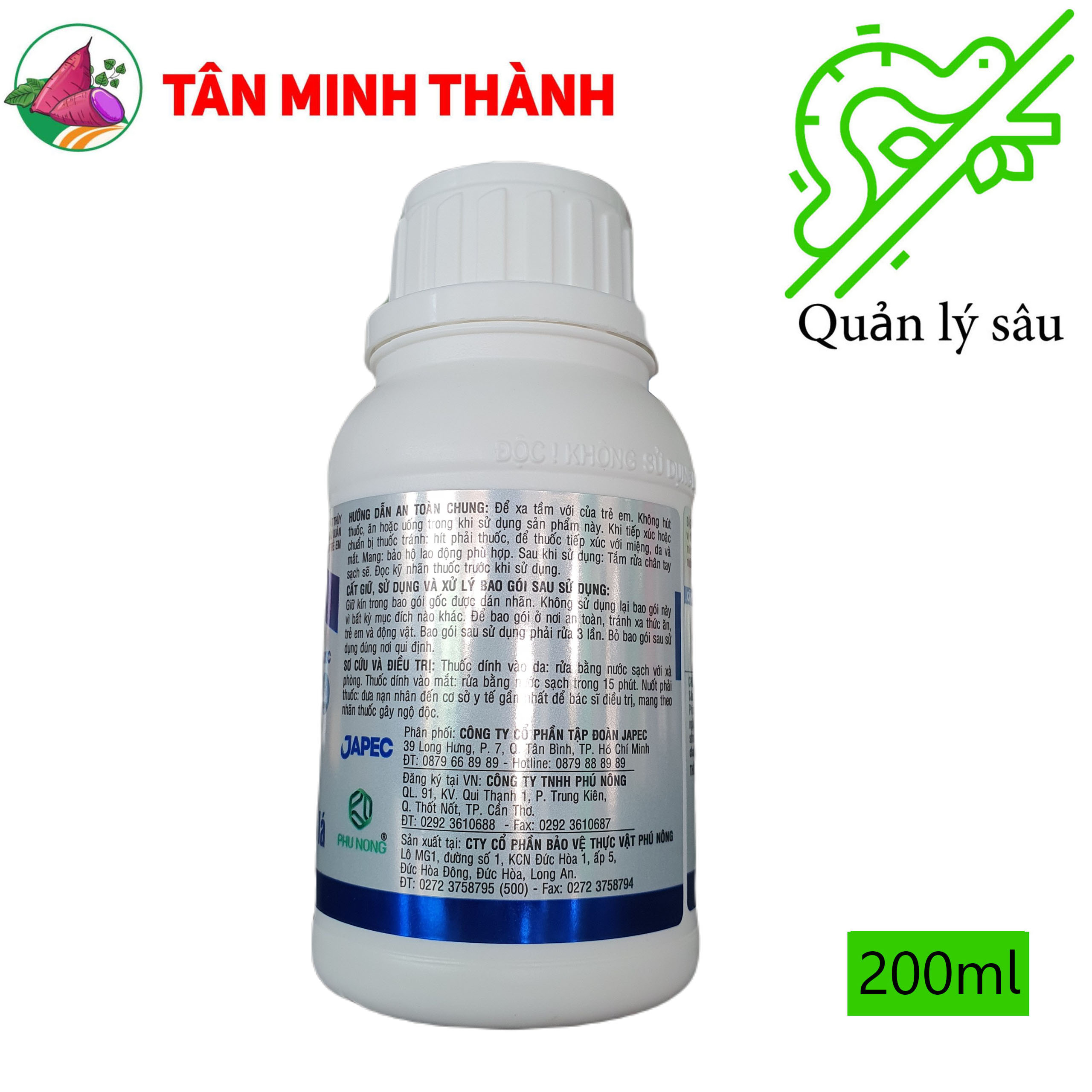 Fan Extra 350sc - Thuốc đặc trị sâu cuốn lá lúa, nhện gié, bọ trĩ, bù lạch, sâu phao