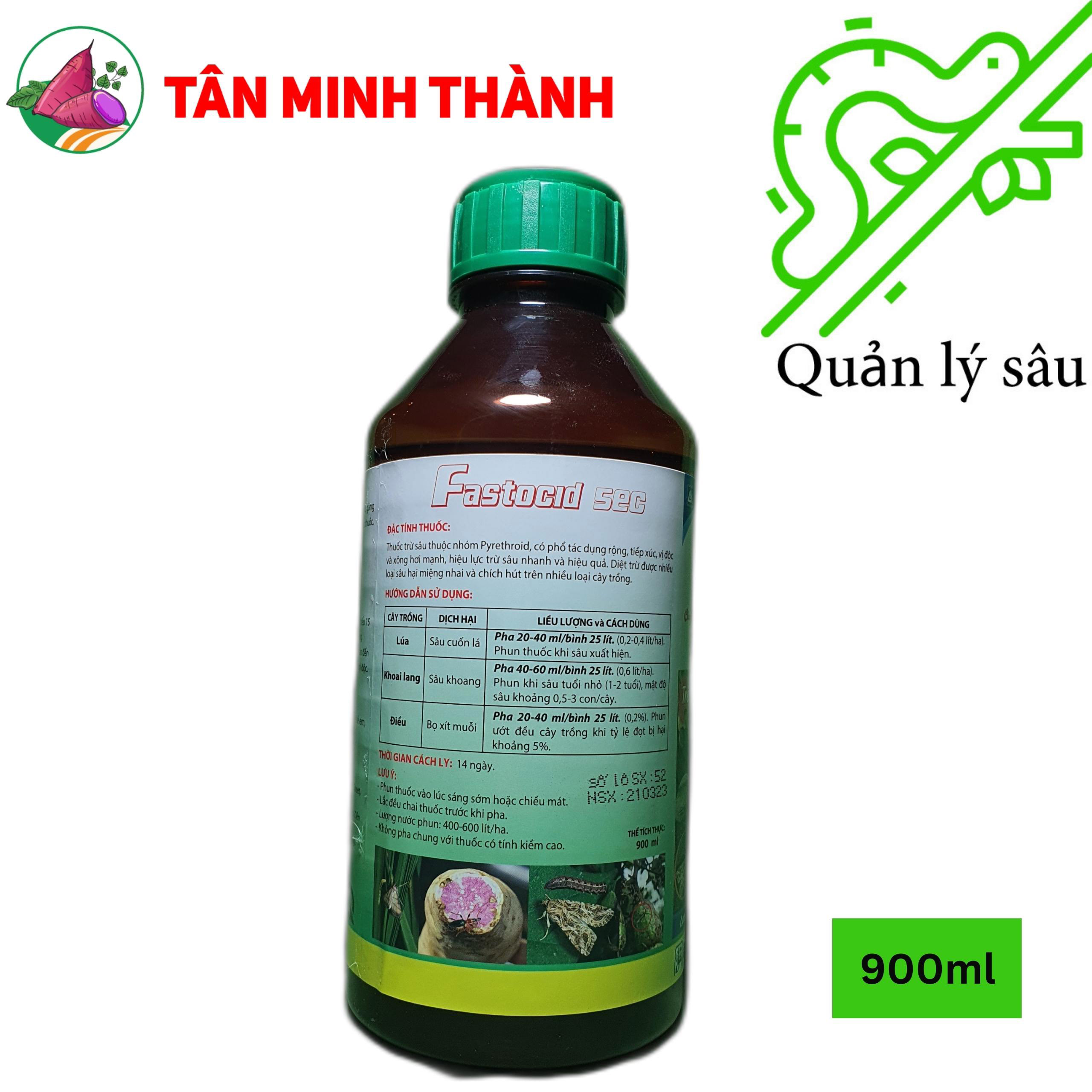 Fastocid 5EC - Thuốc đặc trị sùng khoai lang, bọ nhảy, sâu đục củ, bọ hà, dế trũi, bọ xít, sâu khoang, sâu cuốn lá