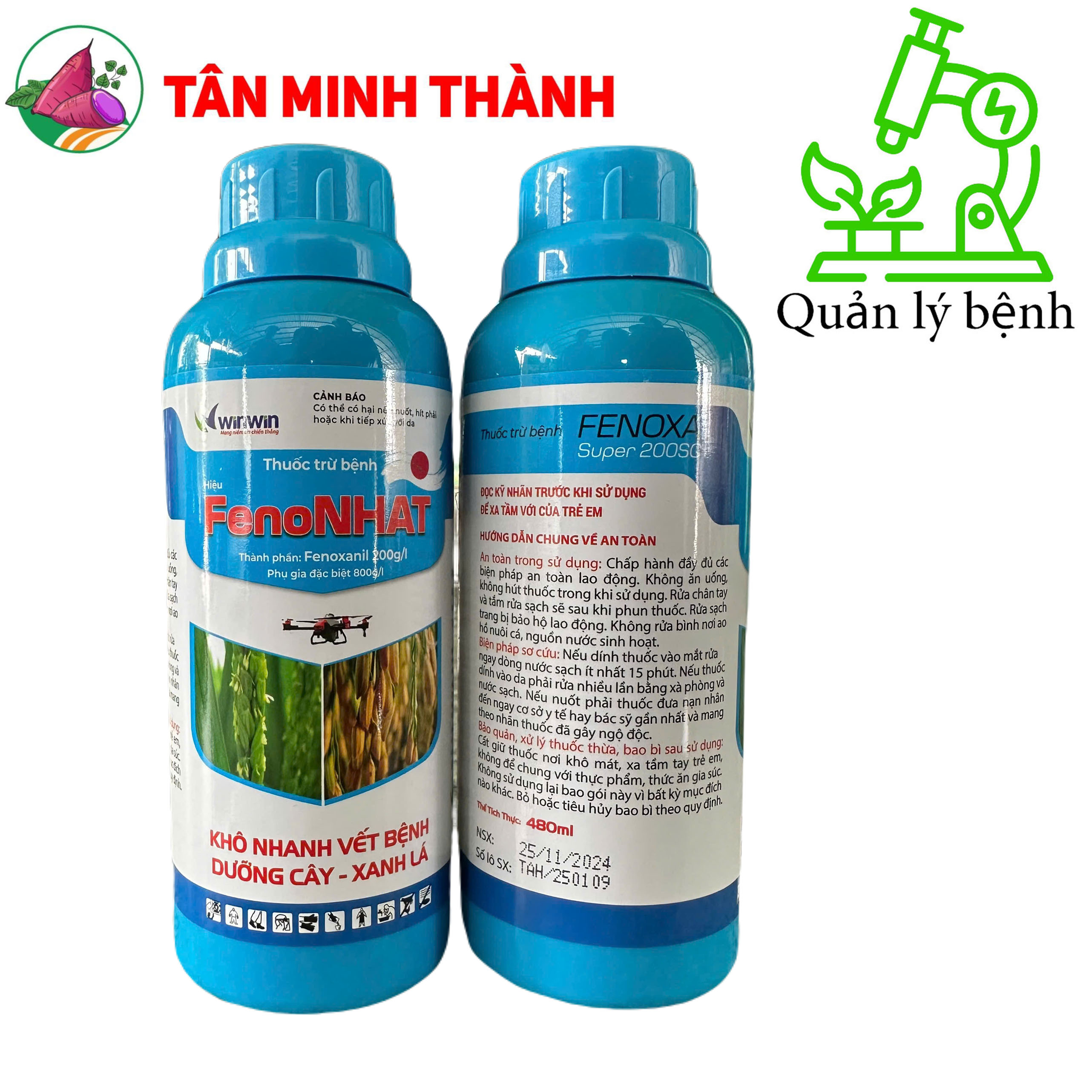 Fenoxa Super 200SC Feno Nhật - Thuốc đặc trị đạo ôn, thối cổ gié, xanh lá đồng