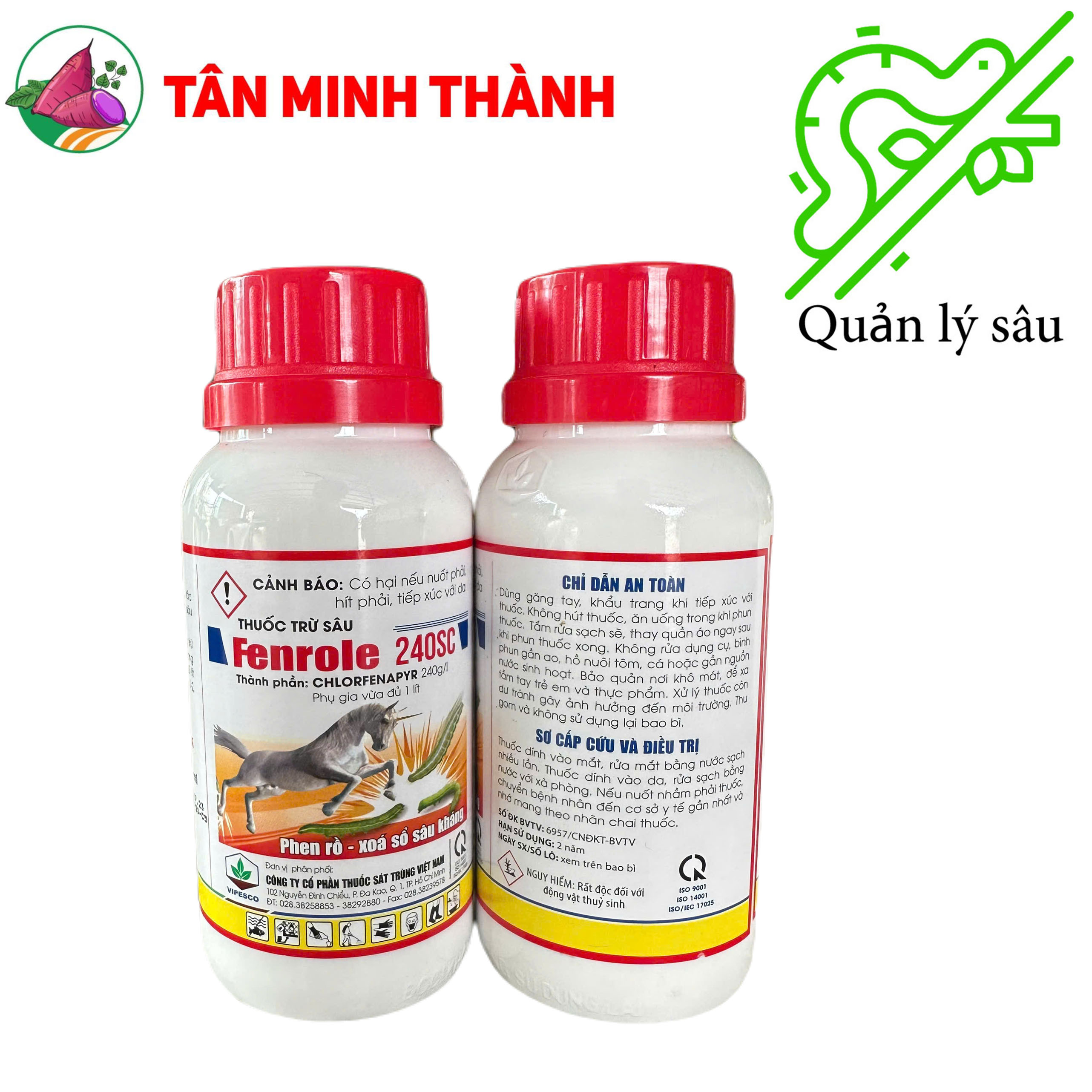 Fenrole 240SC - Thuốc đặc trị sâu xanh da láng, phen rồ xóa sổ sâu kháng, sâu cuốn lá, sâu phao, sâu ăn lá