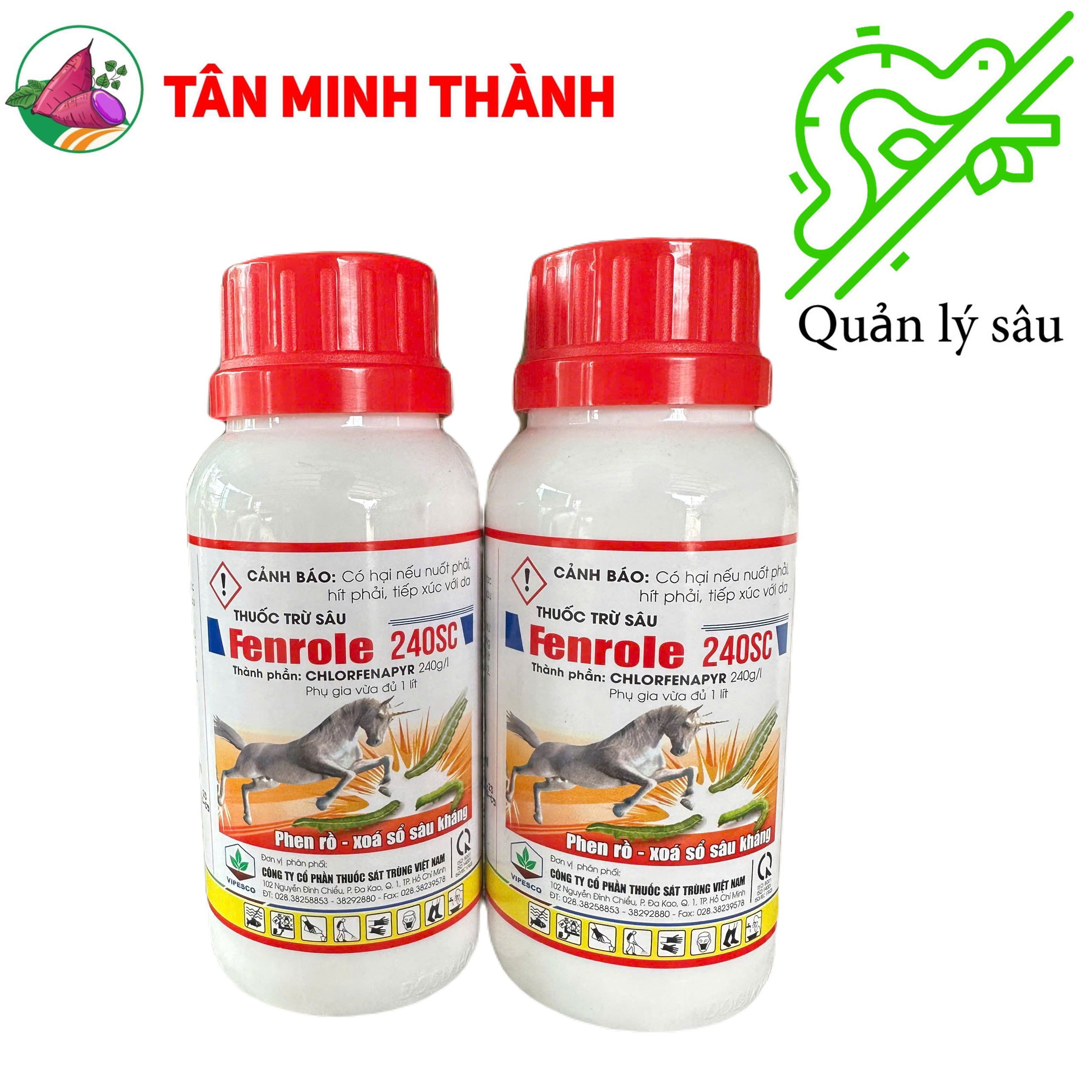 Fenrole 240SC - Thuốc đặc trị sâu xanh da láng, phen rồ xóa sổ sâu kháng, sâu cuốn lá, sâu phao, sâu ăn lá