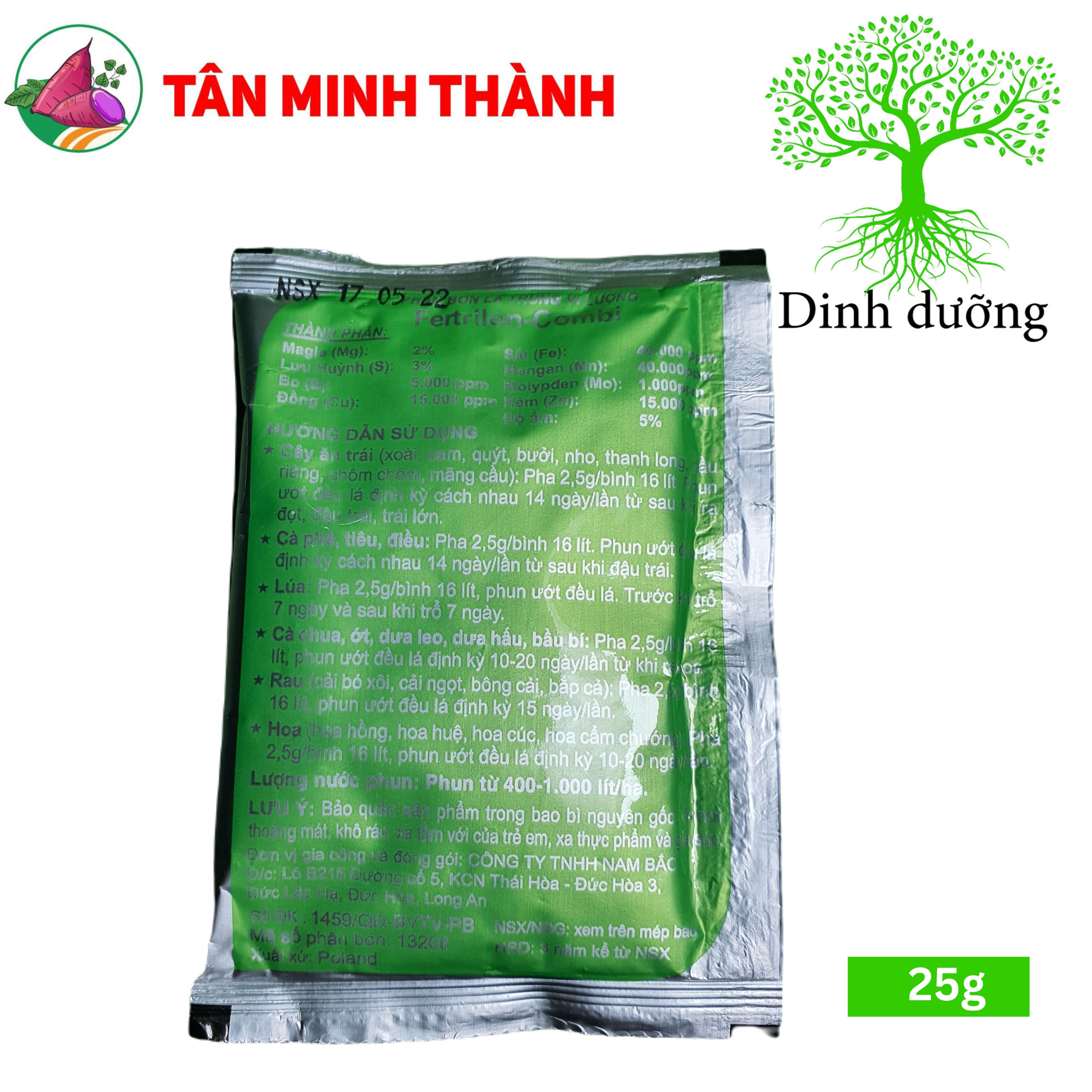 Fetrilon Combi - Thuốc vi lượng giúp ra hoa đồng loạt, đậu trái, giảm rụng trái non