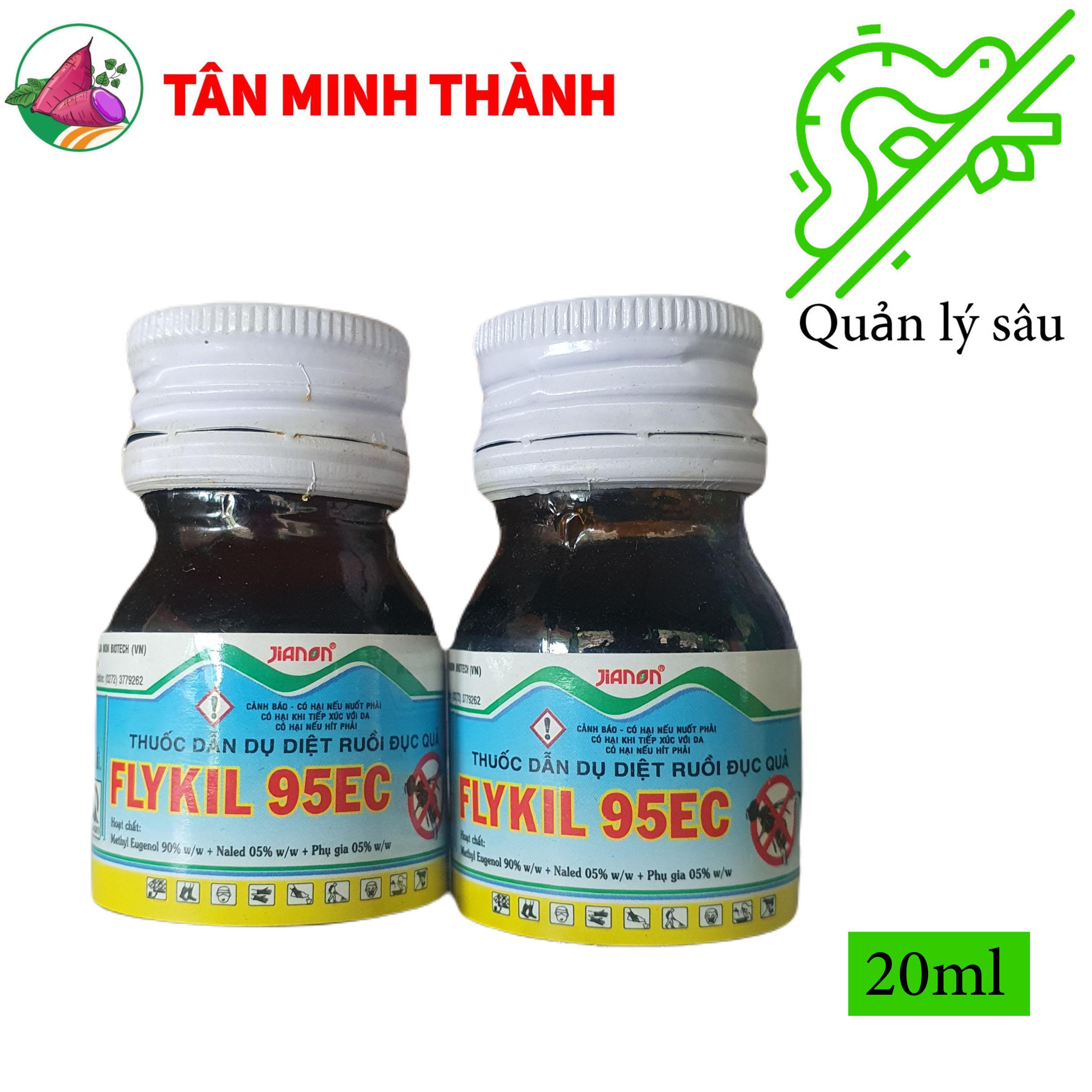 Flykil 95EC - Thuốc dẫn dụ diệt ruồi đục quả, ruồi vàng, nhữ ong, ruồi đục trái