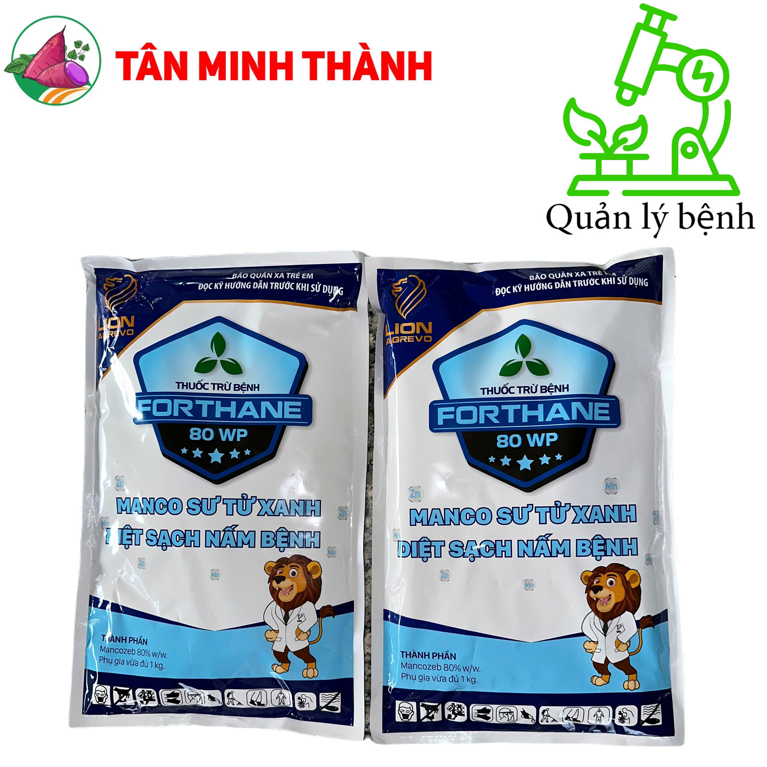Forthane 80WP Mancozeb Xanh - Thuốc trừ nấm bệnh, thán thư, đạo ôn