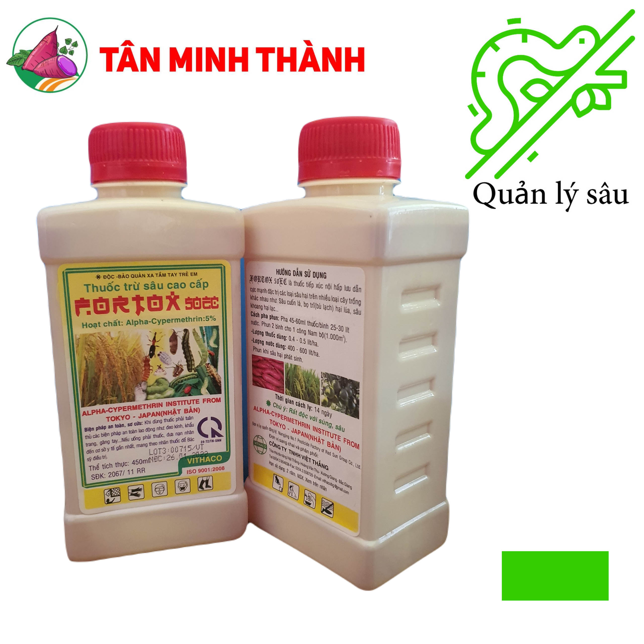 Fortox 50EC - Thuốc đặc trị sùng khoai lang, sâu cuốn lá, bọ trĩ, sâu khoang
