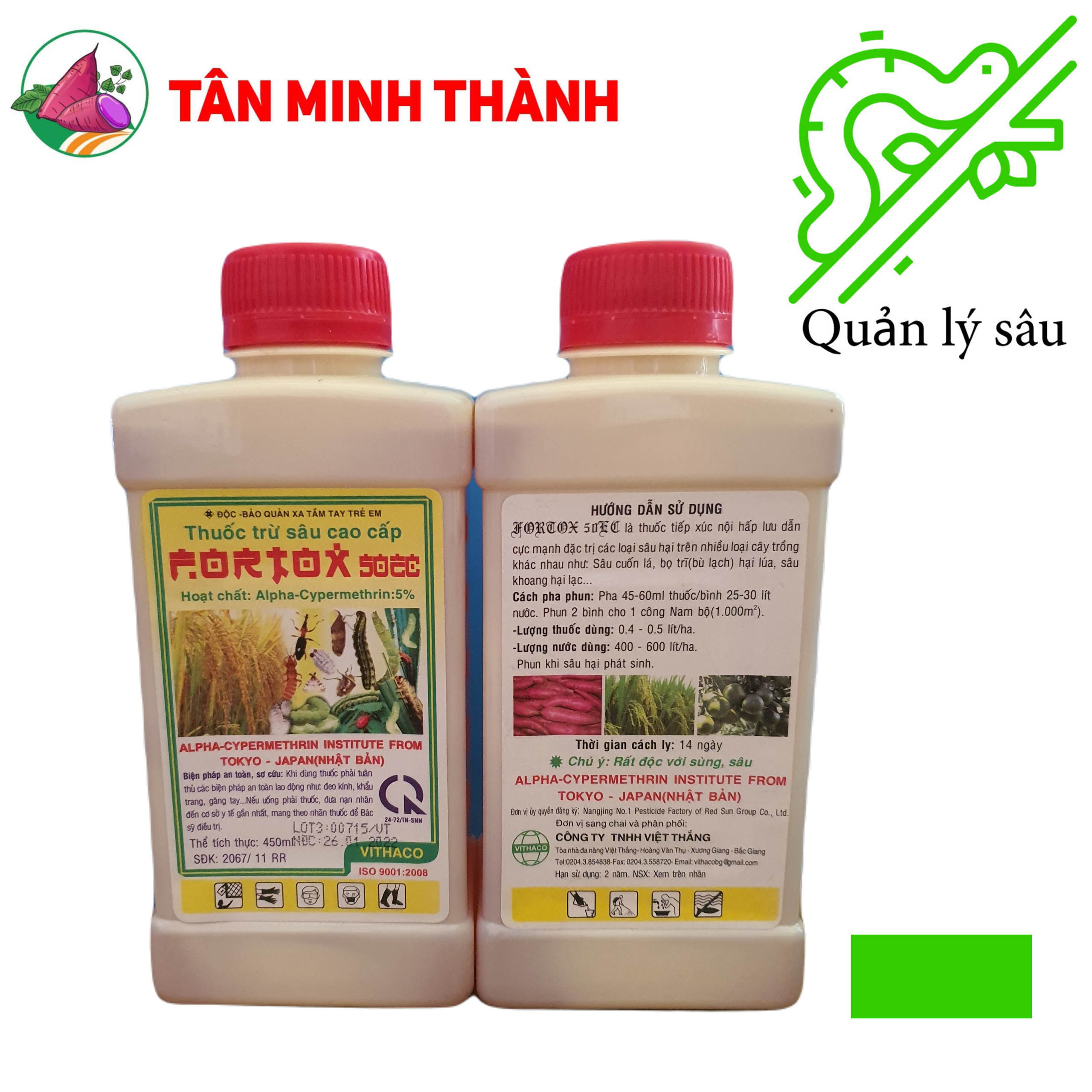 Fortox 50EC - Thuốc đặc trị sùng khoai lang, sâu cuốn lá, bọ trĩ, sâu khoang