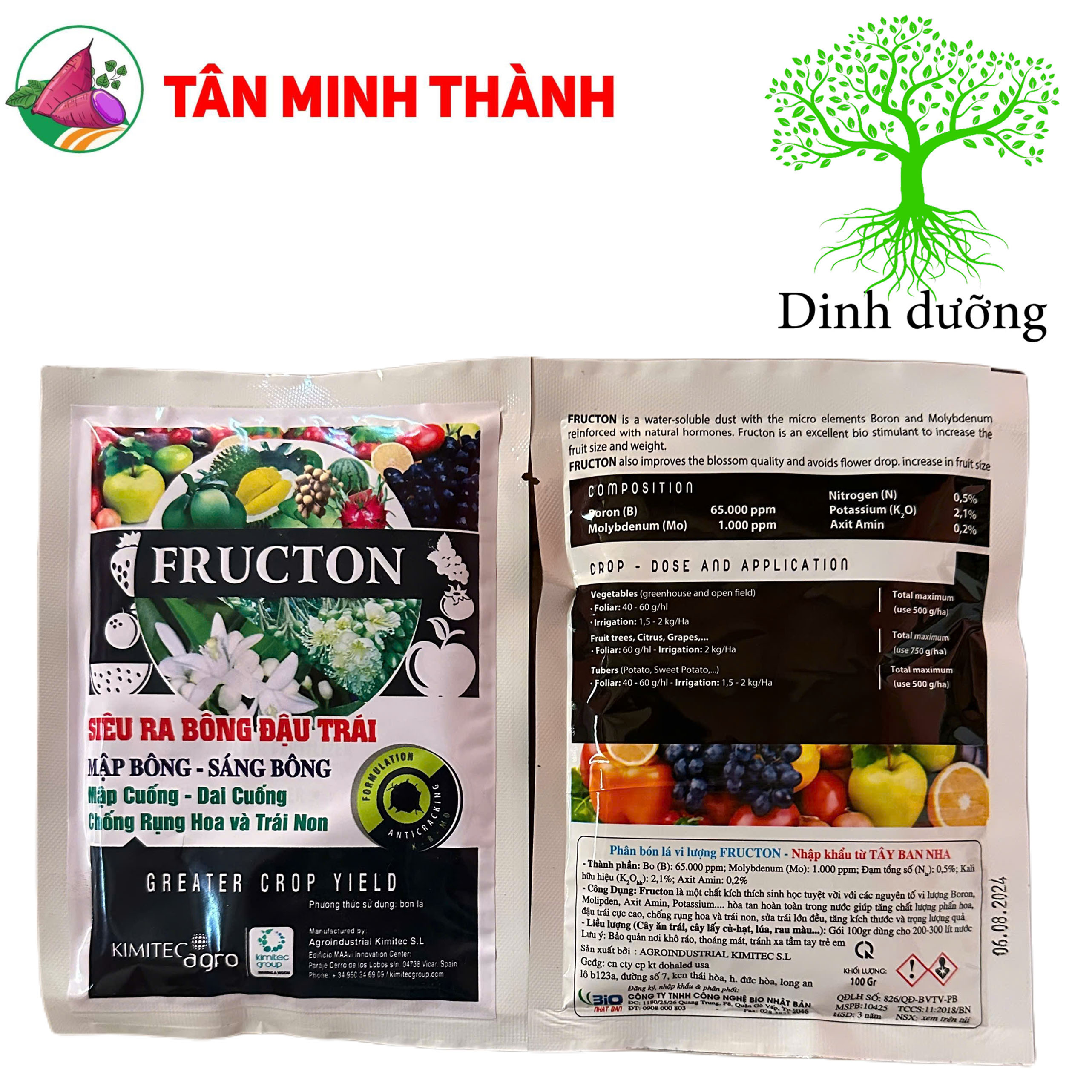 Fructon - Thuốc ra hoa, mập bông, sáng bông, mập cuống, dai cuống, chống rụng trái