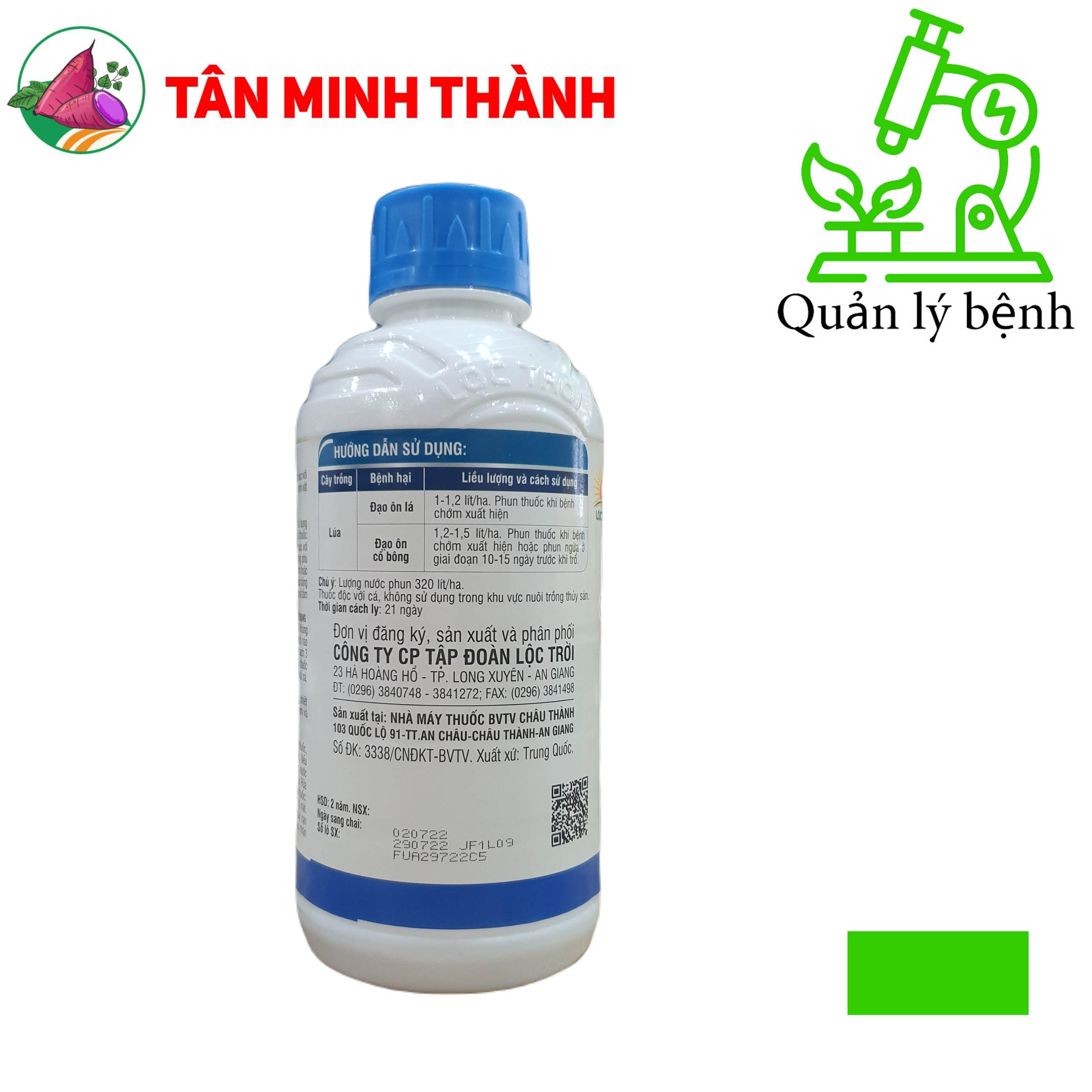 Fuan 40EC - Thuốc đặc trị đạo ôn lá, đạo ôn cổ bông, thối cổ gié, đốm lá trên lúa