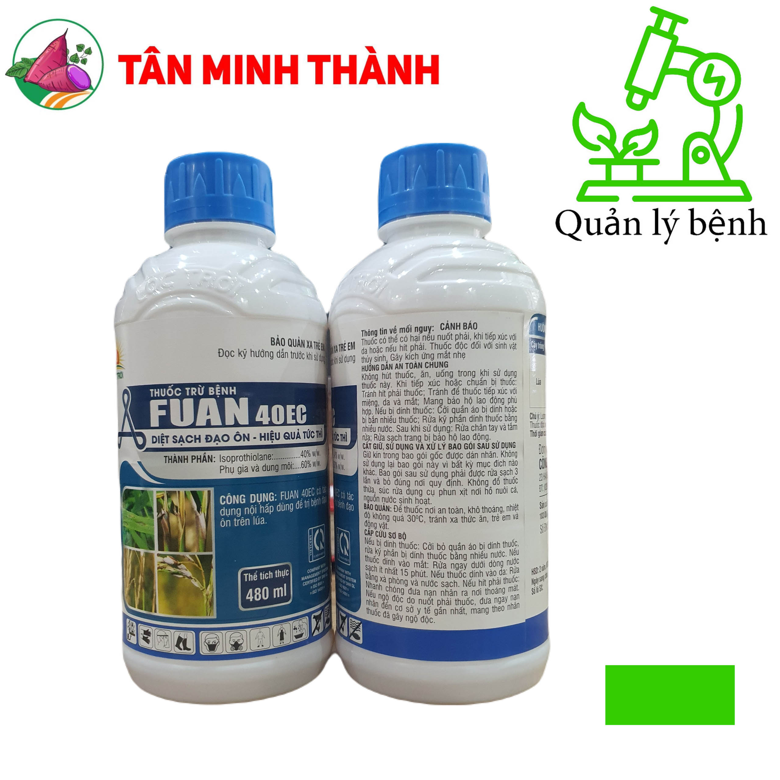 Fuan 40EC - Thuốc đặc trị đạo ôn lá, đạo ôn cổ bông, thối cổ gié, đốm lá trên lúa