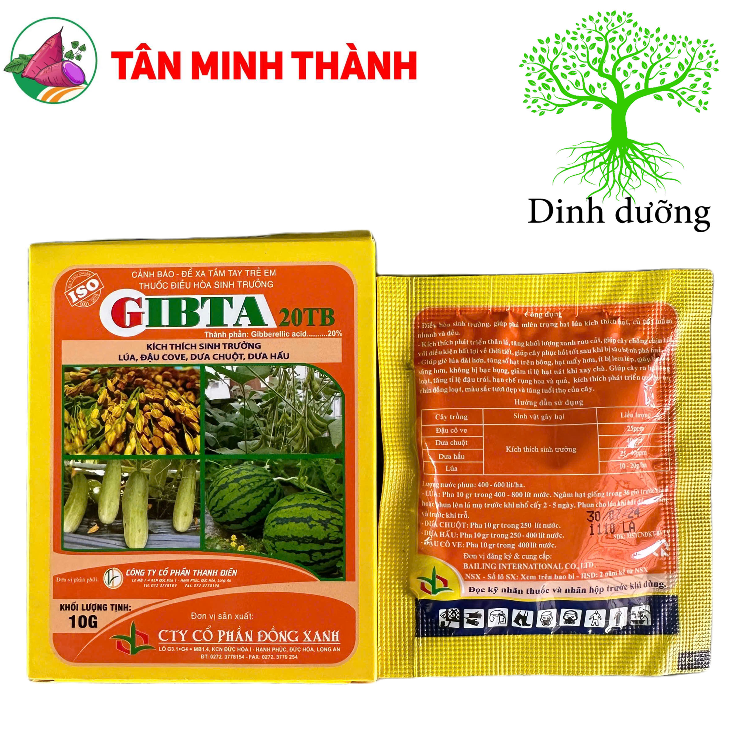 Ga3 Cao Cấp Gibta T20 - Thuốc kích thích sinh trưởng, to trái, vọt đọt