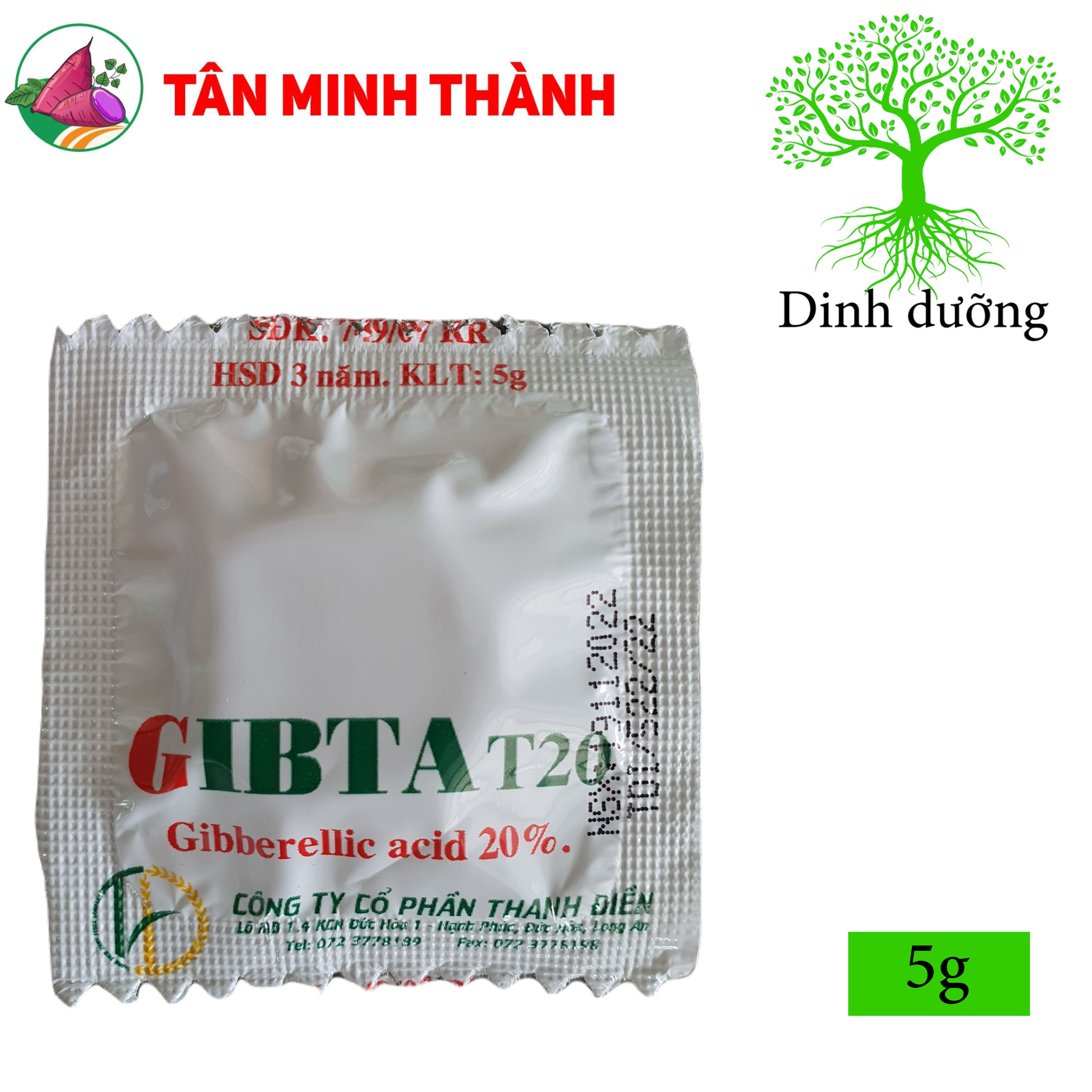 Ga3 Cao Cấp Gibta T20 - Thuốc kích thích sinh trưởng, to trái, vọt đọt