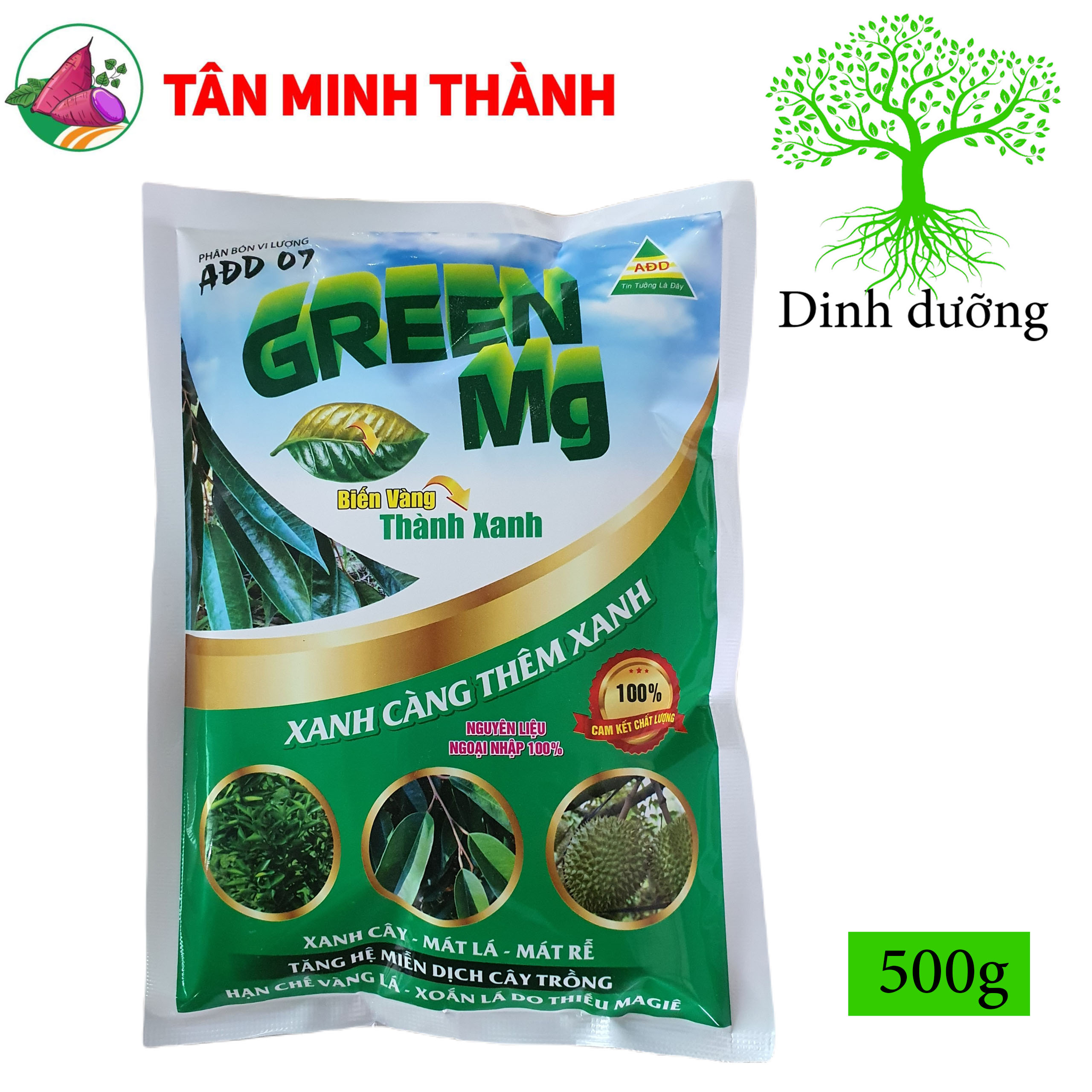 Green Mg - Biến vàng thành xanh, xanh càng thêm xanh, ngừa vàng lá, xoắn lá sầu riêng