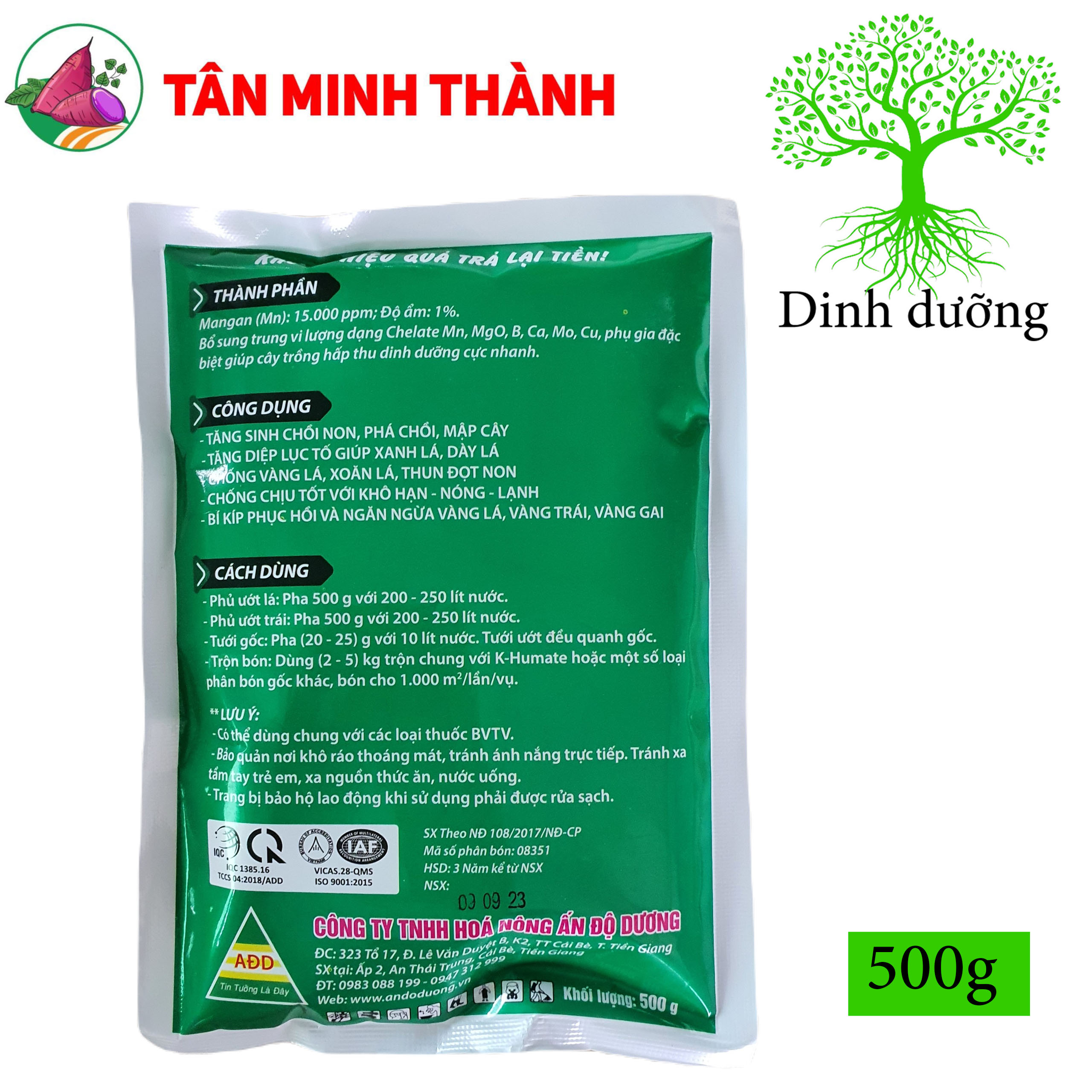 Green Mg - Biến vàng thành xanh, xanh càng thêm xanh, ngừa vàng lá, xoắn lá sầu riêng