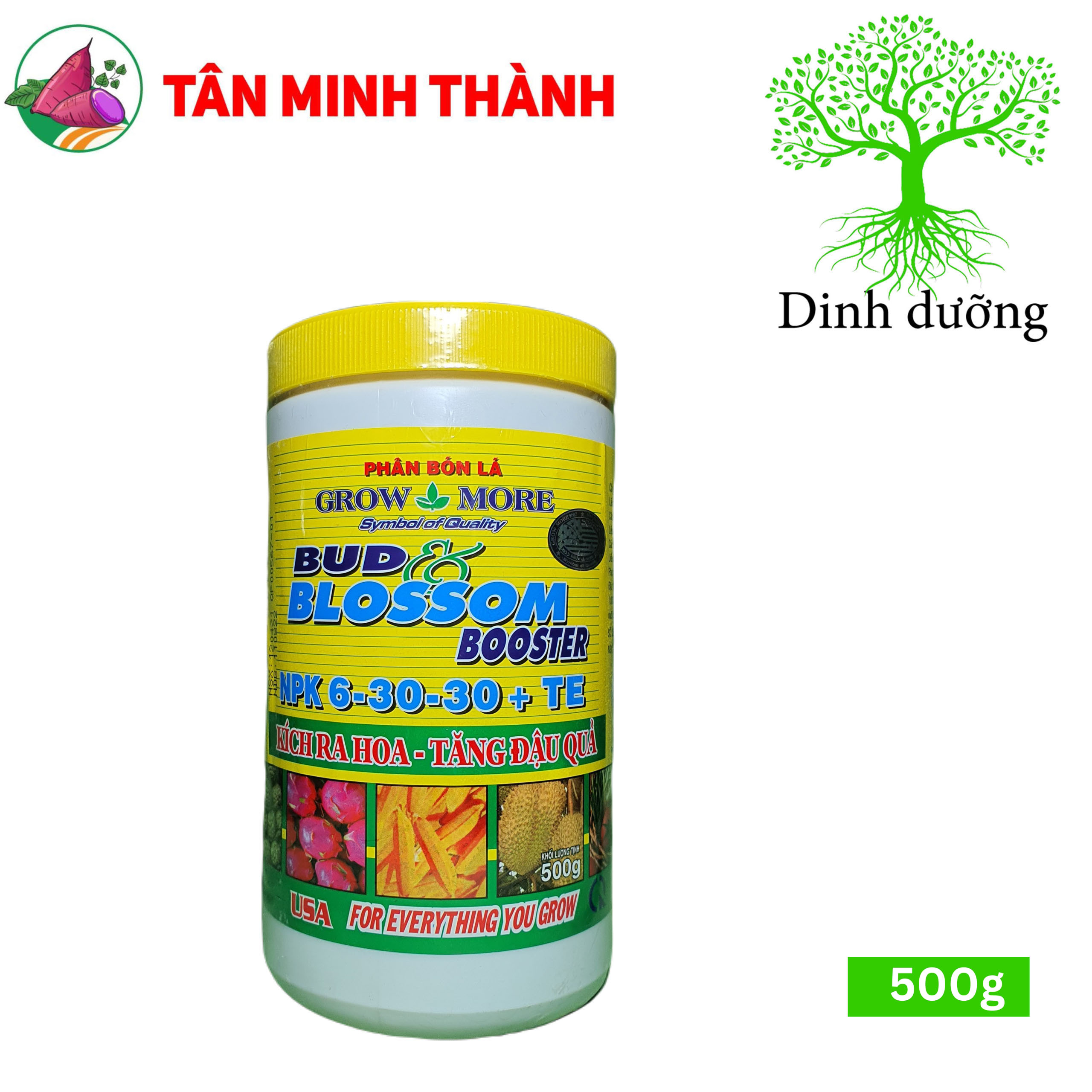 Grow More 6-30-30 - Giúp ra hoa, đậu trái, bung chồi, đẻ nhánh, to hạt, to trái, bóng da, nặng ký