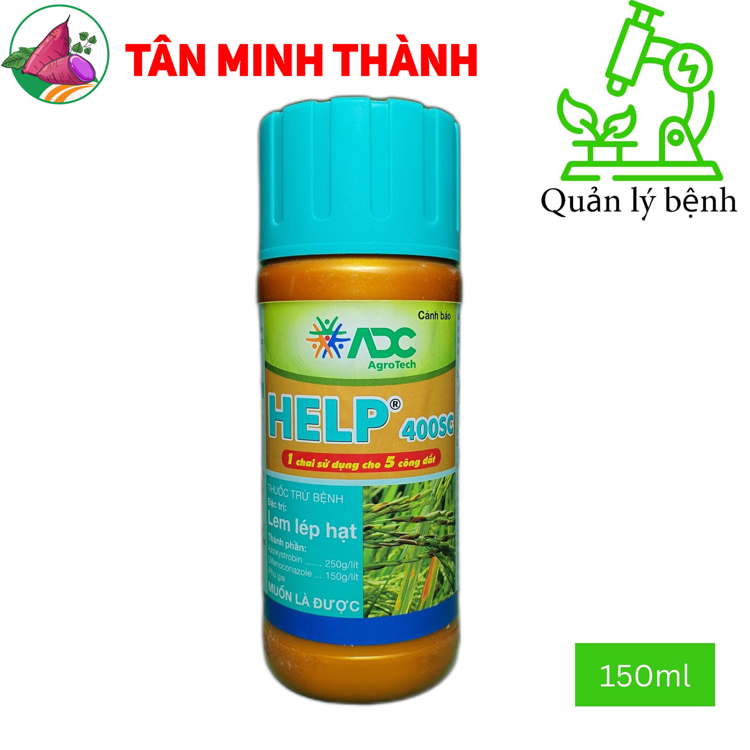 Help ADC 400SC - Thuốc đặc trị lem lép hạt, đạo ôn lá, đạo ôn cổ bông, khô vằn, thán thư