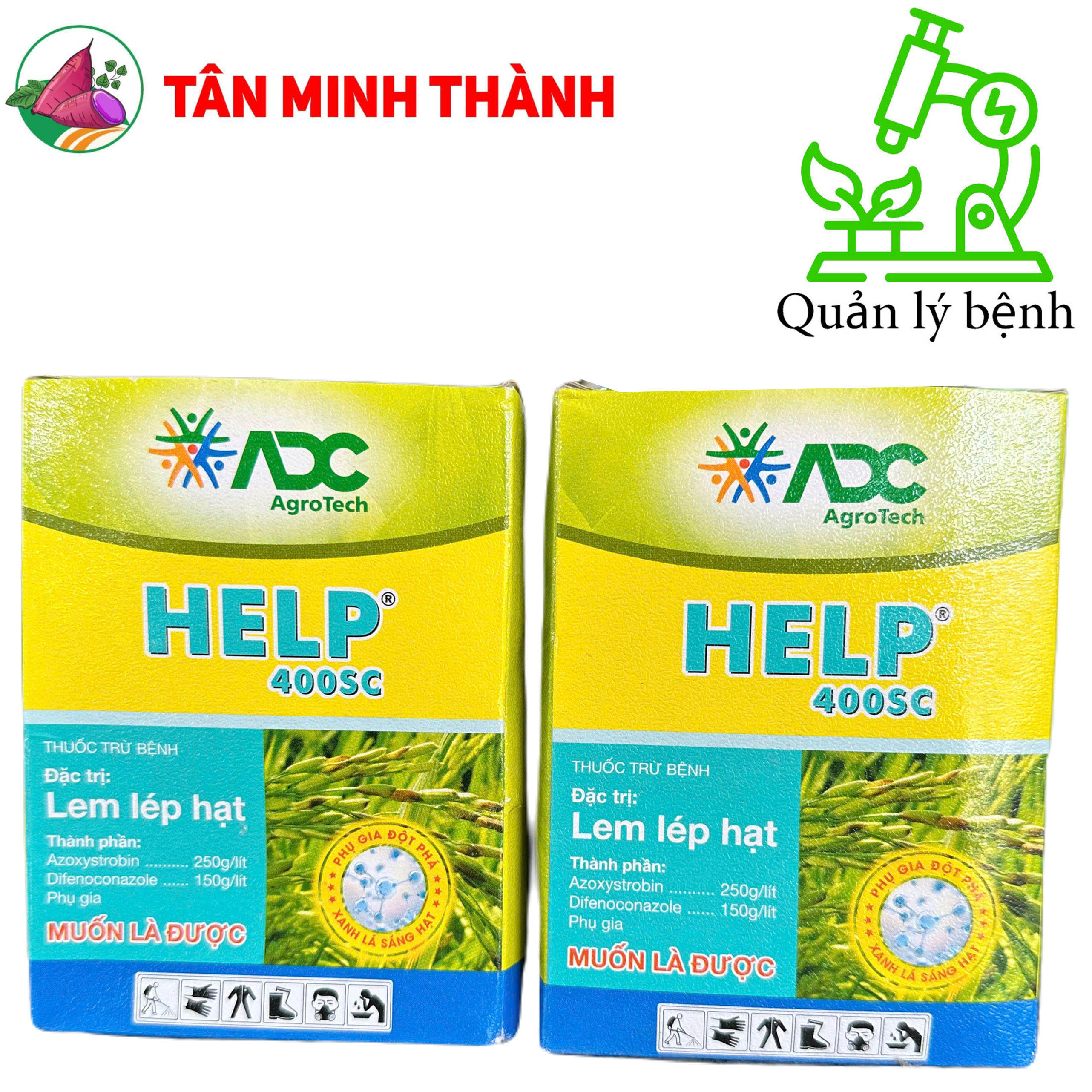 Help ADC 400SC - Thuốc đặc trị lem lép hạt, đạo ôn lá, đạo ôn cổ bông, khô vằn, thán thư