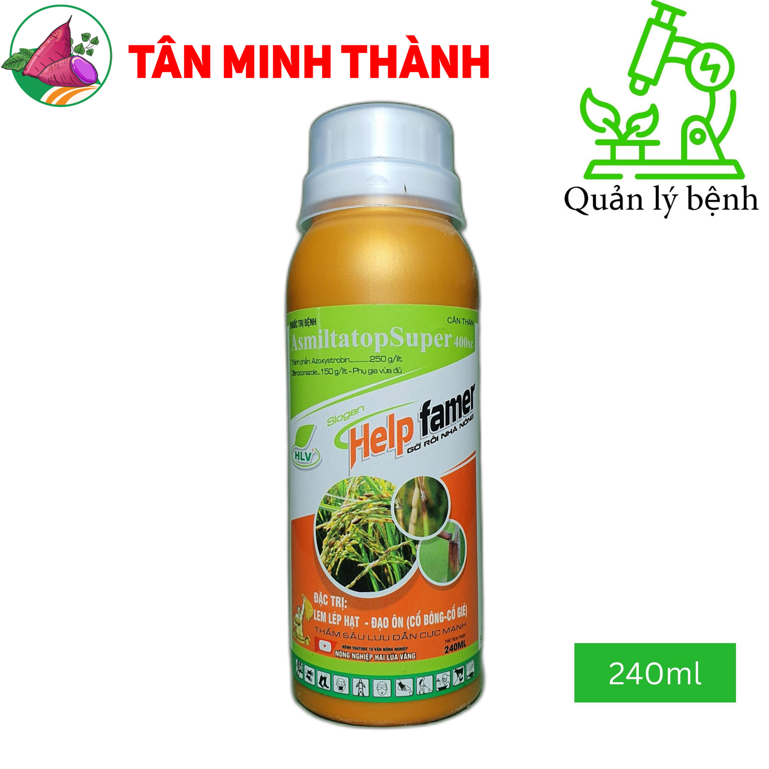 Help Famer 400SC - Thuốc đặc trị lem lép hạt, đạo ôn lá, đạo ôn cổ bông, thối cổ gié