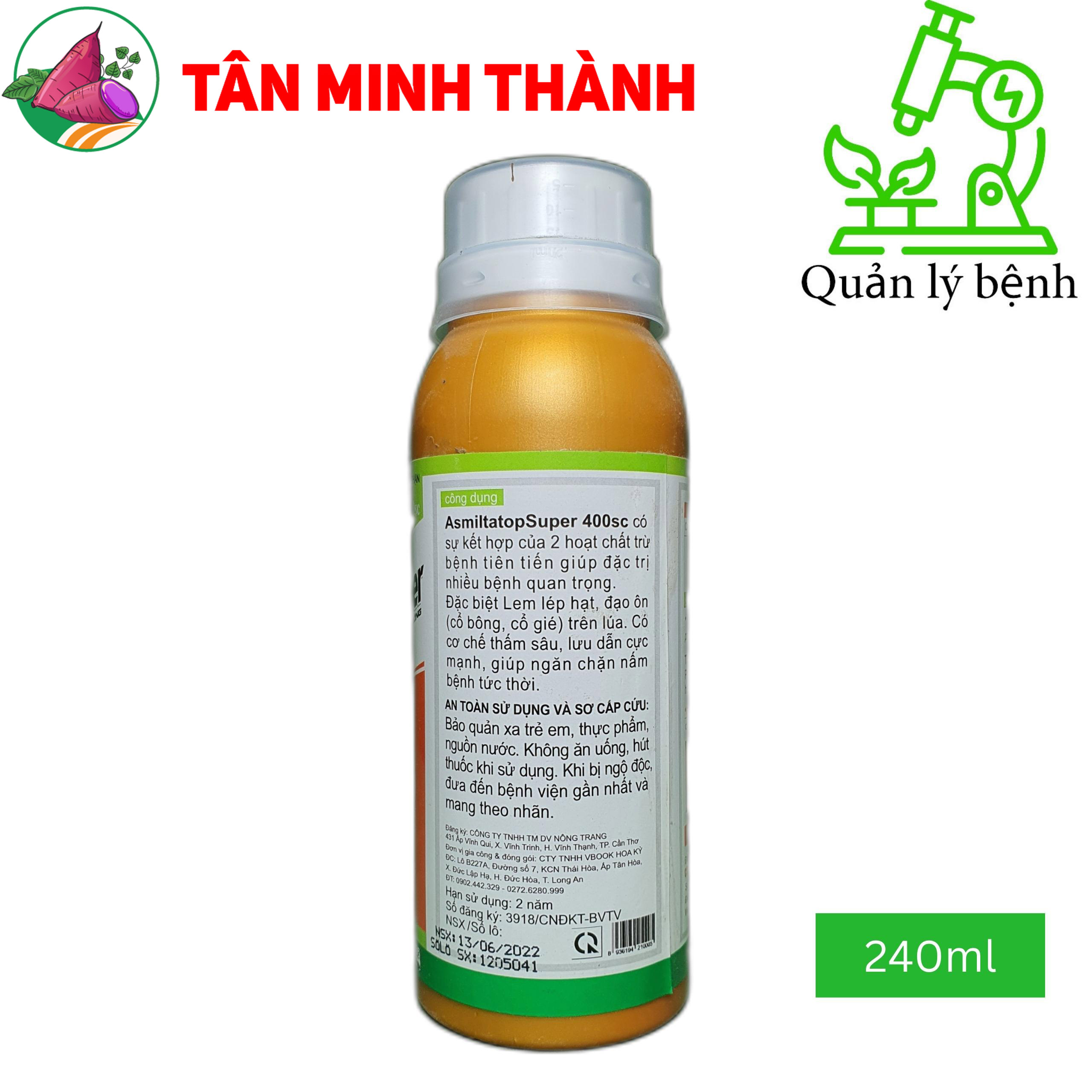 Help Famer 400SC - Thuốc đặc trị lem lép hạt, đạo ôn lá, đạo ôn cổ bông, thối cổ gié