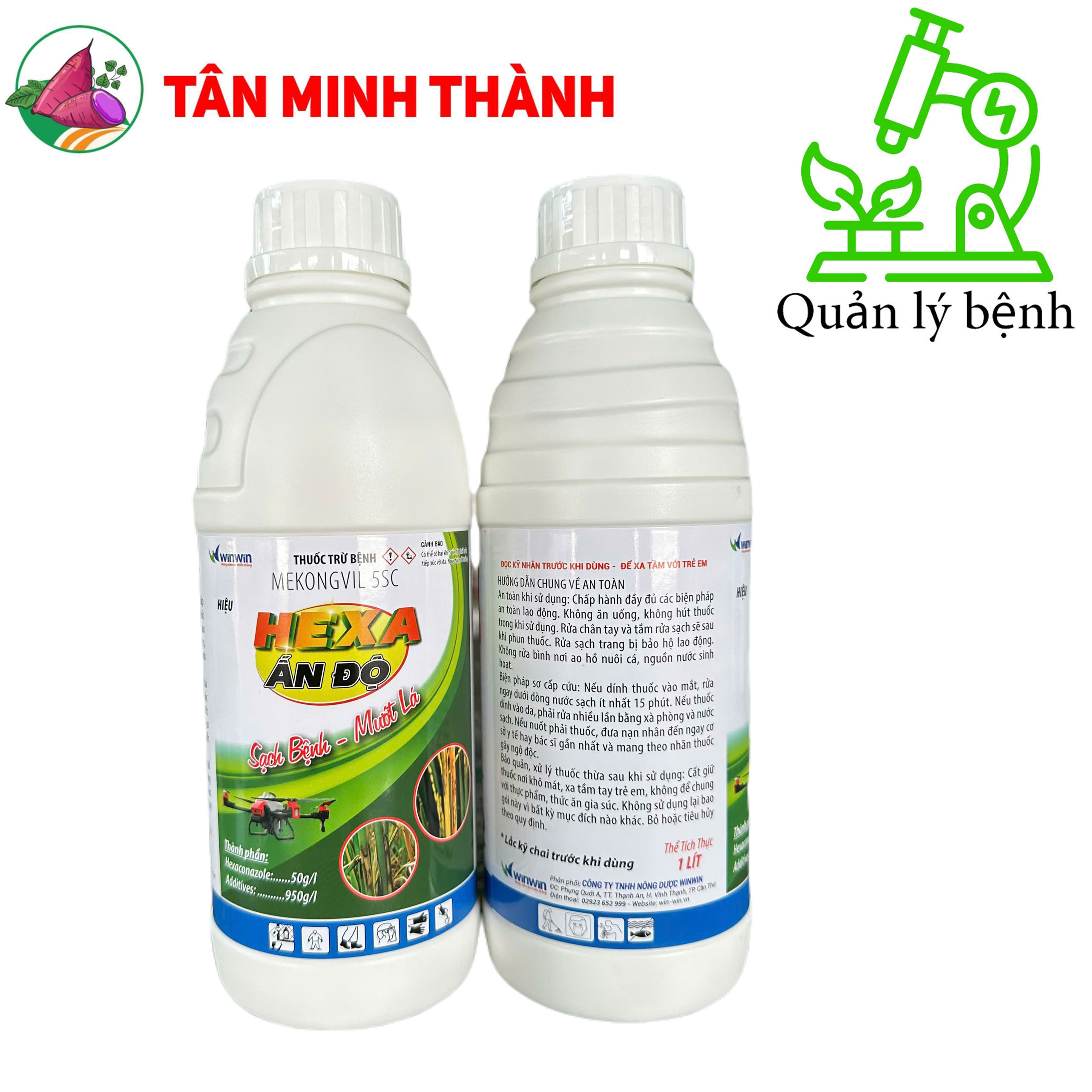 Hexa Ấn Độ Mekongvil 5SC - Thuốc trừ bệnh khô vằn, vàng lá, đốm lá, thán thư, rỉ sắt