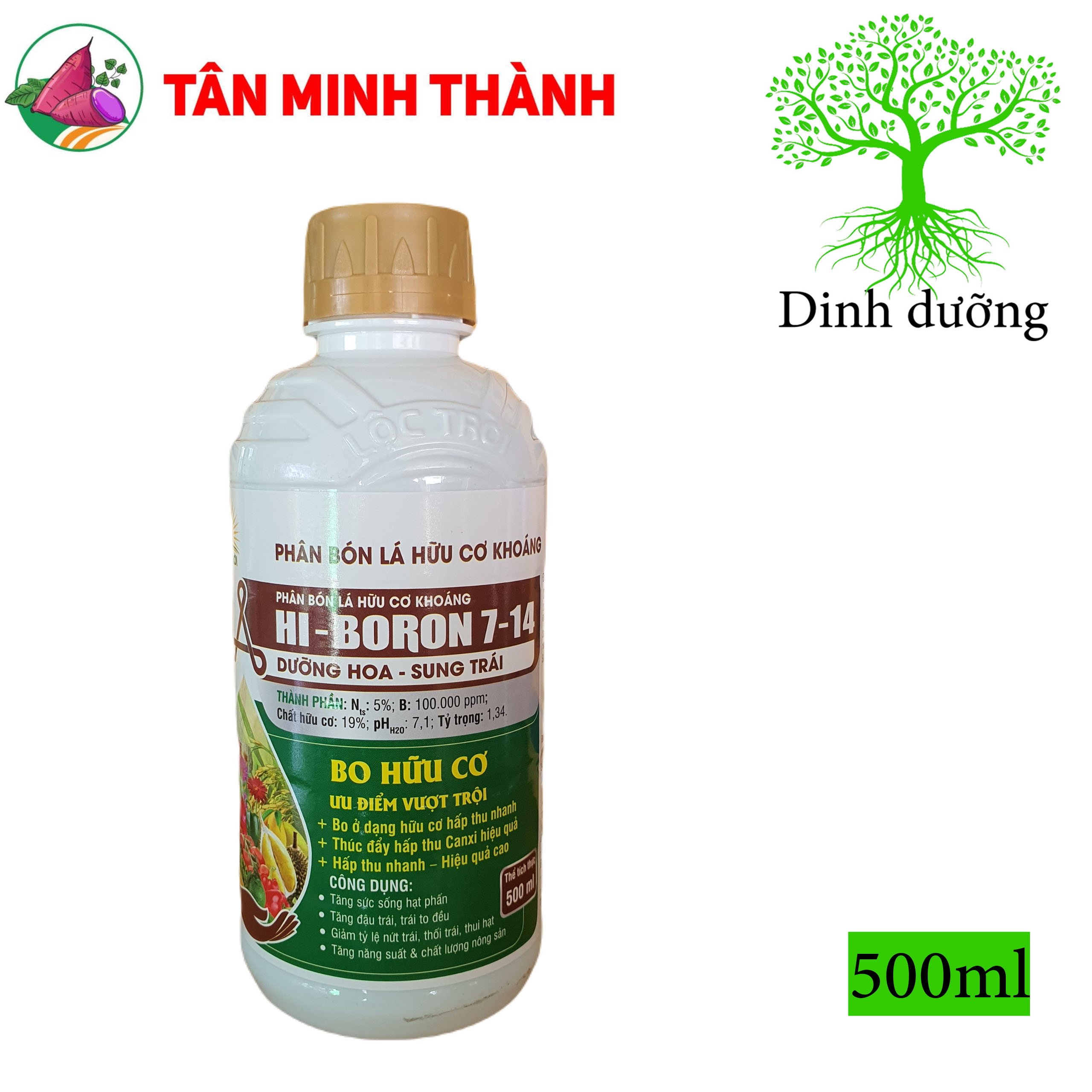 Hi Boron 7-14 - Phân Bo hữu cơ khoáng ra hoa, đậu trái, to trái, chống rụng hoa, rụng trái, ngừa nứt trái, thối trái
