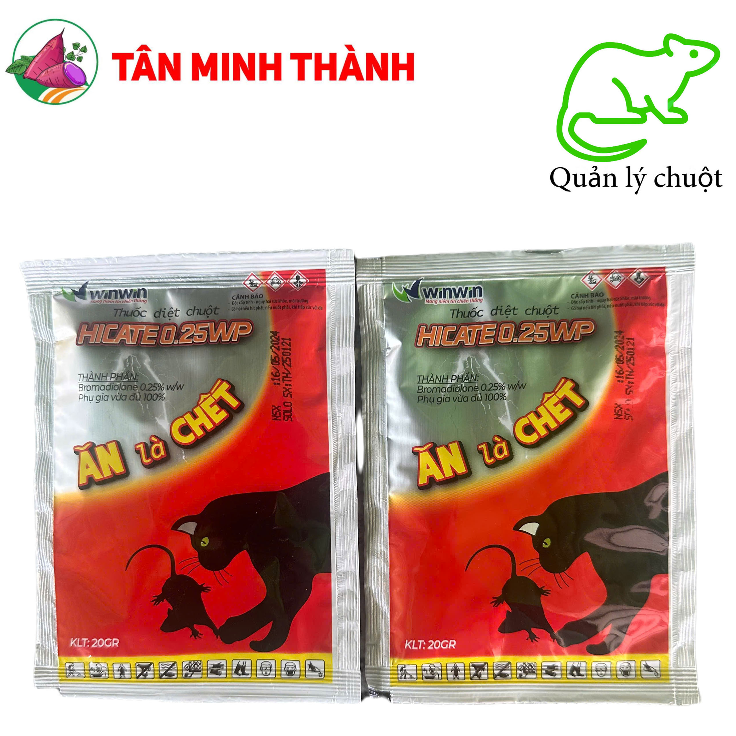Hicate 0.25WP - Thuốc diệt chuột, ăn là chết