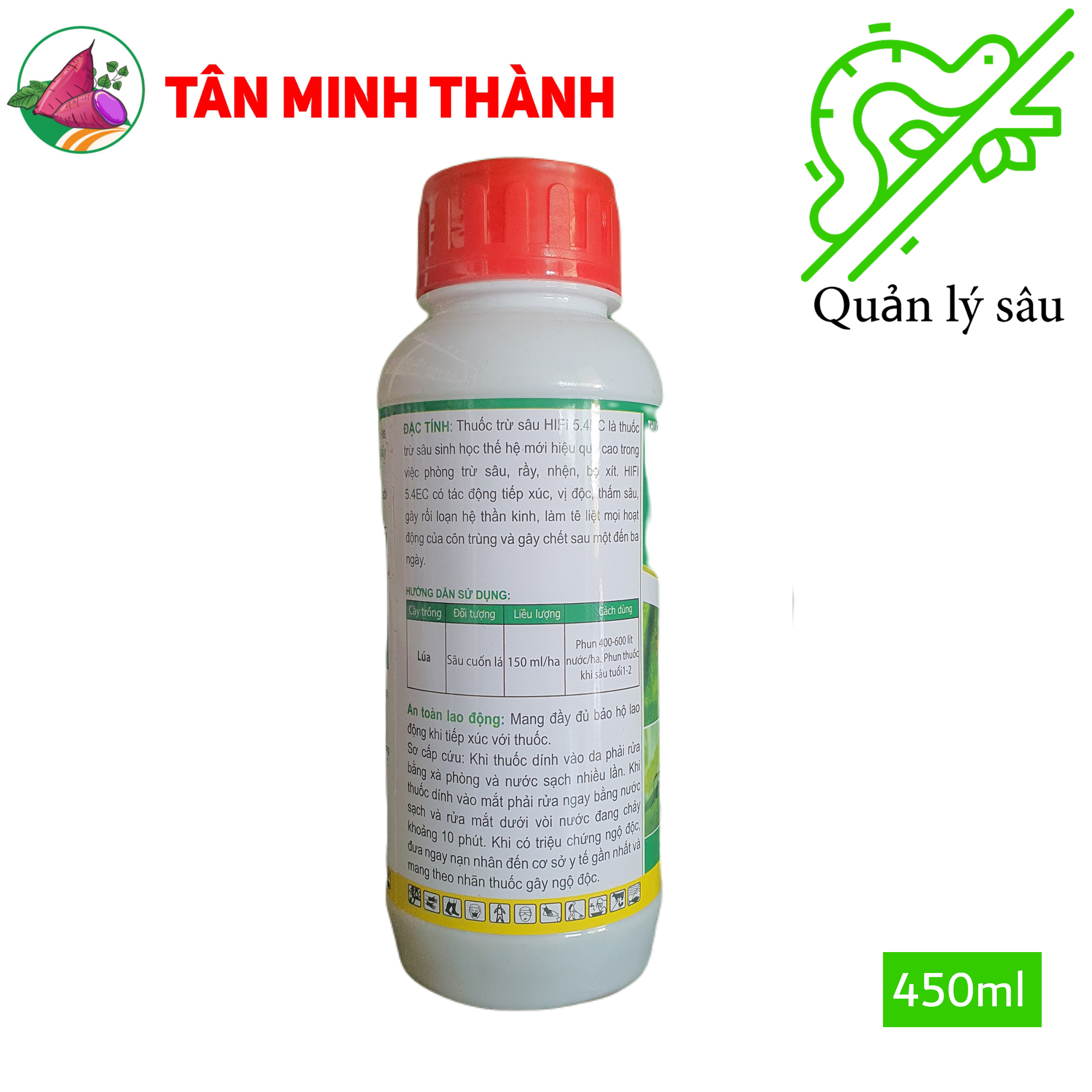 Hifi 5.4EC - Thuốc trừ sâu sinh học đặc trị sâu cuốn lá, nhện gié, bọ trĩ, nhện đỏ, bọ xít muỗi, bù lạch