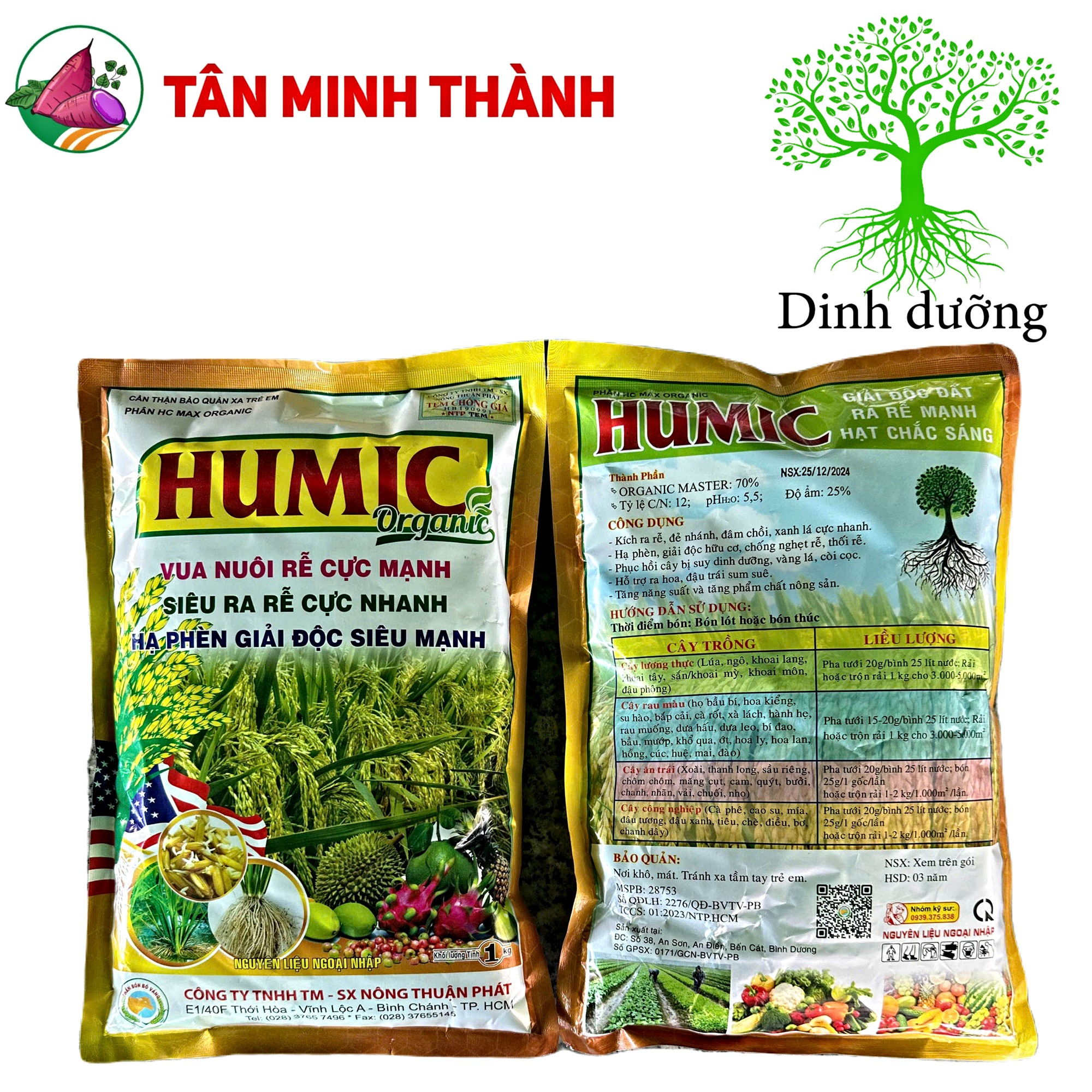 Humic Hạt Oranic - Thuốc ra rễ cực mạnh, hạt phèn, cải tạo đất