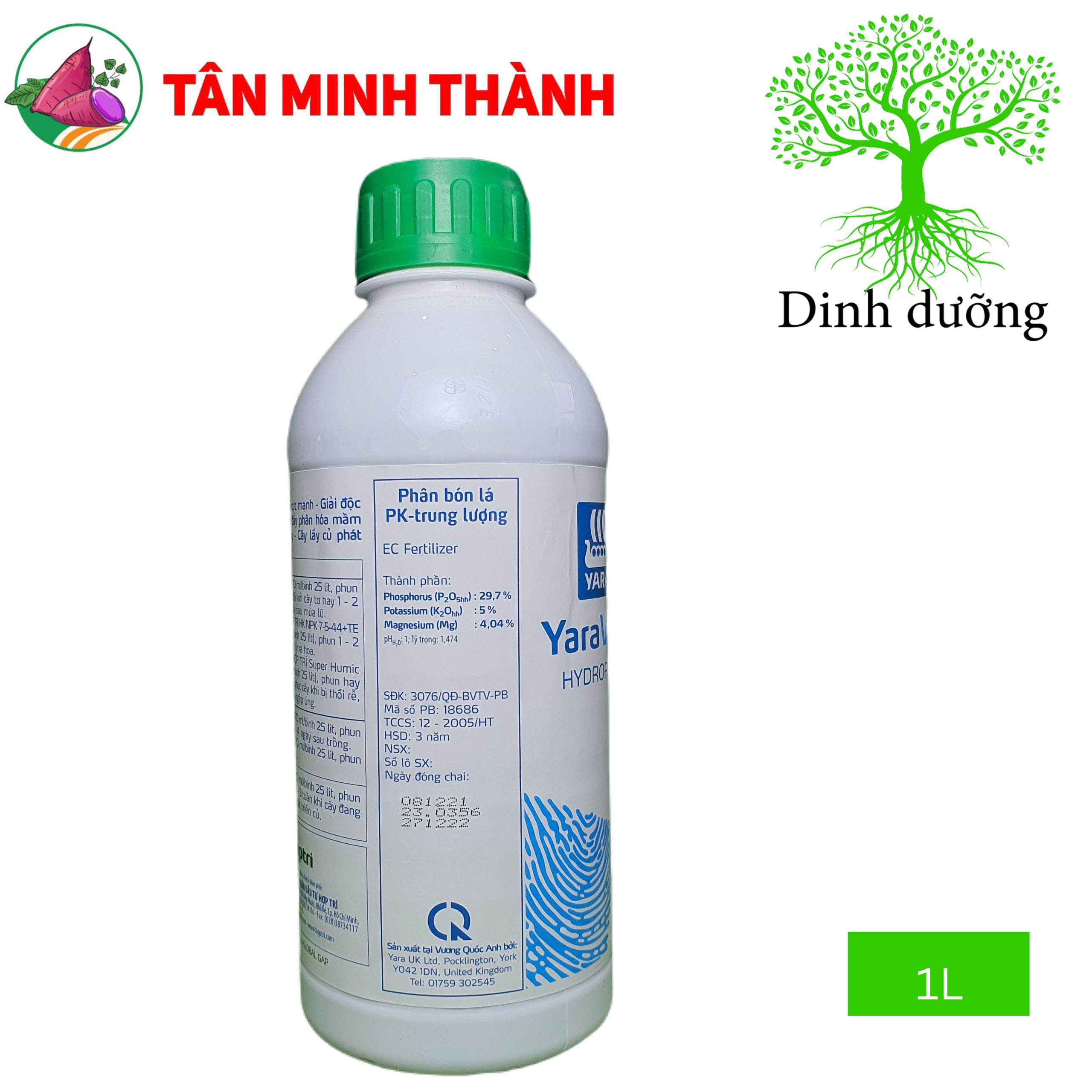 Hydrophos - Yara Vita - Kích thích ra rễ, phân hóa mầm hoa, to củ, hạ phèn, phân giải hữu cơ, ra hoa đồng loạt