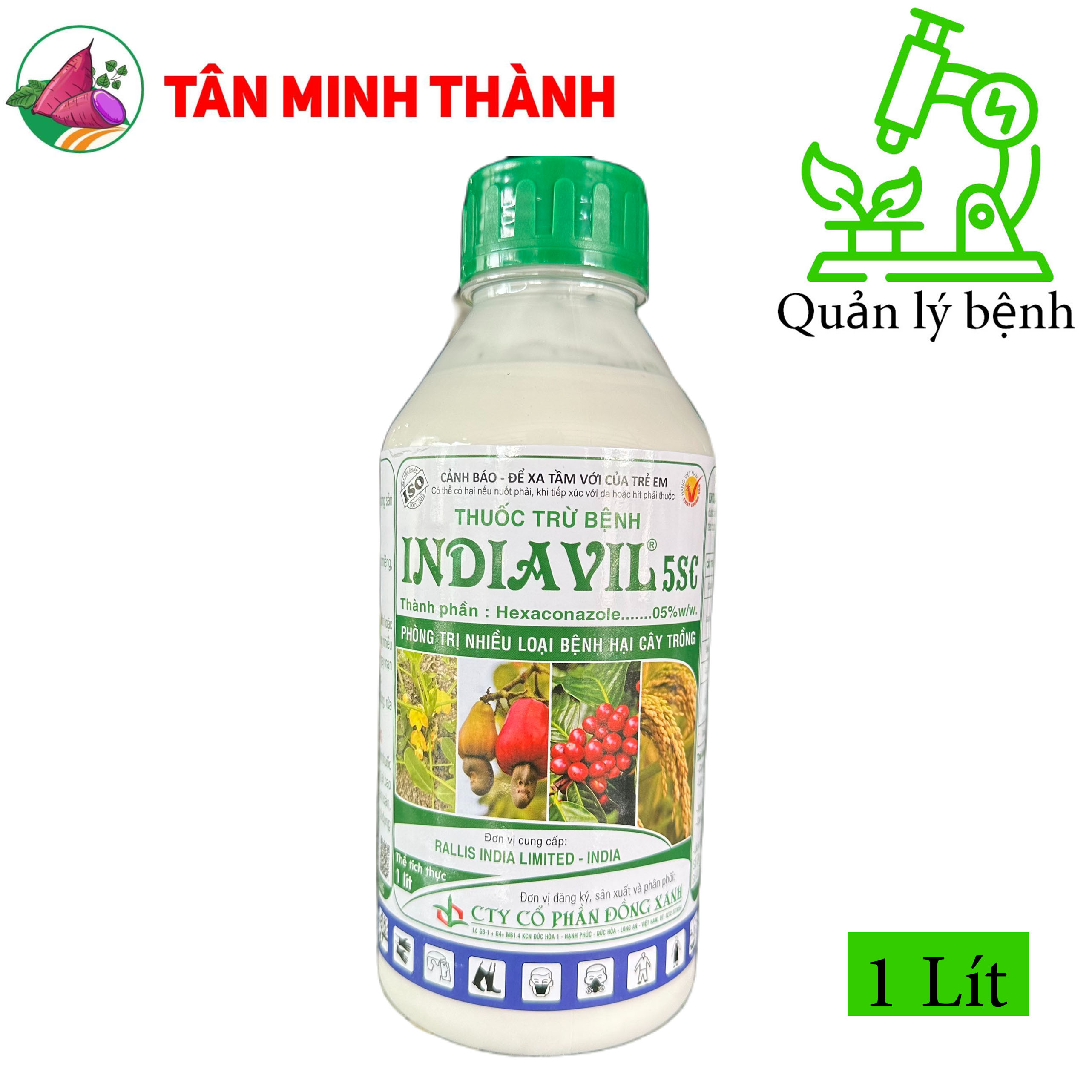 Indiavil 5SC - Thuốc trừ bệnh nấm hồng, rỉ sắt, vàng rụng lá, thán thư, đốm lá, lem lép hạt