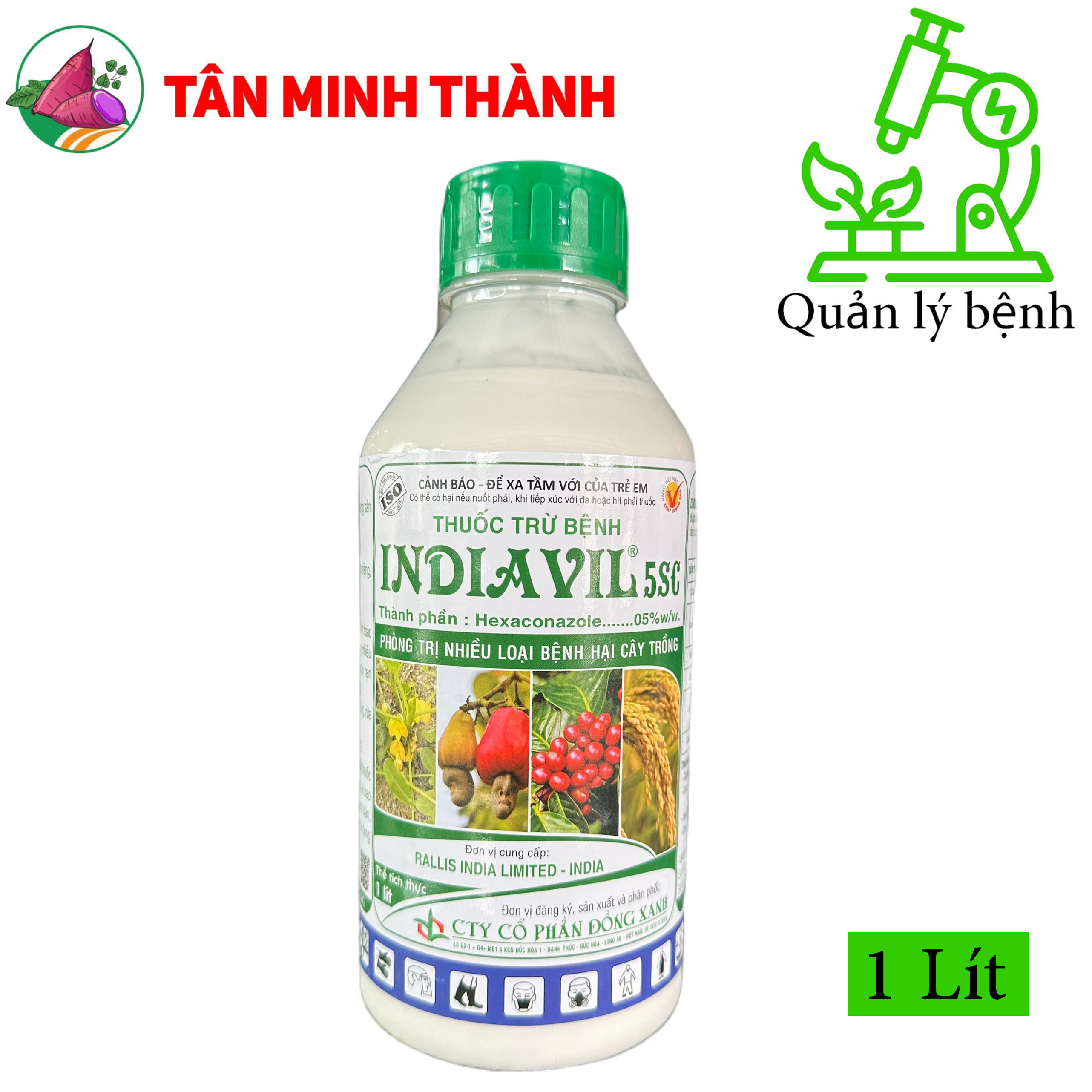 Indiavil 5SC - Thuốc trừ bệnh nấm hồng, rỉ sắt, vàng rụng lá, thán thư, đốm lá, lem lép hạt