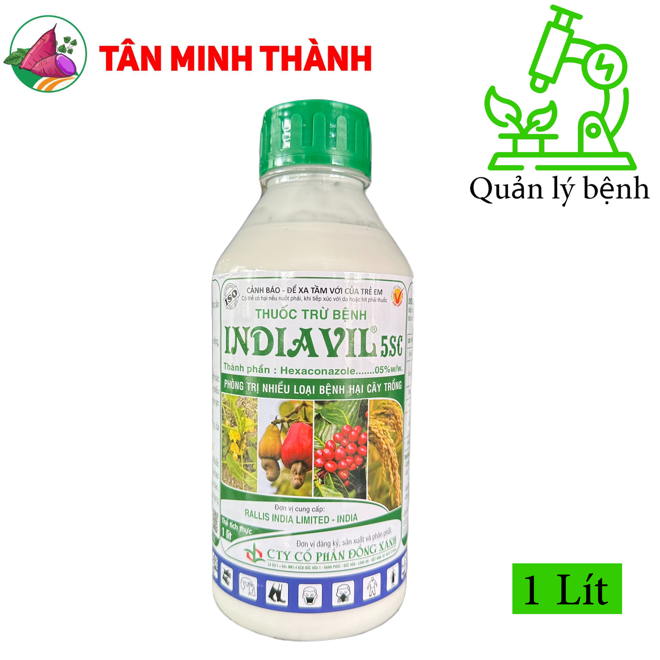 Indiavil 5SC - Thuốc trừ bệnh nấm hồng, rỉ sắt, vàng rụng lá, thán thư, đốm lá, lem lép hạt